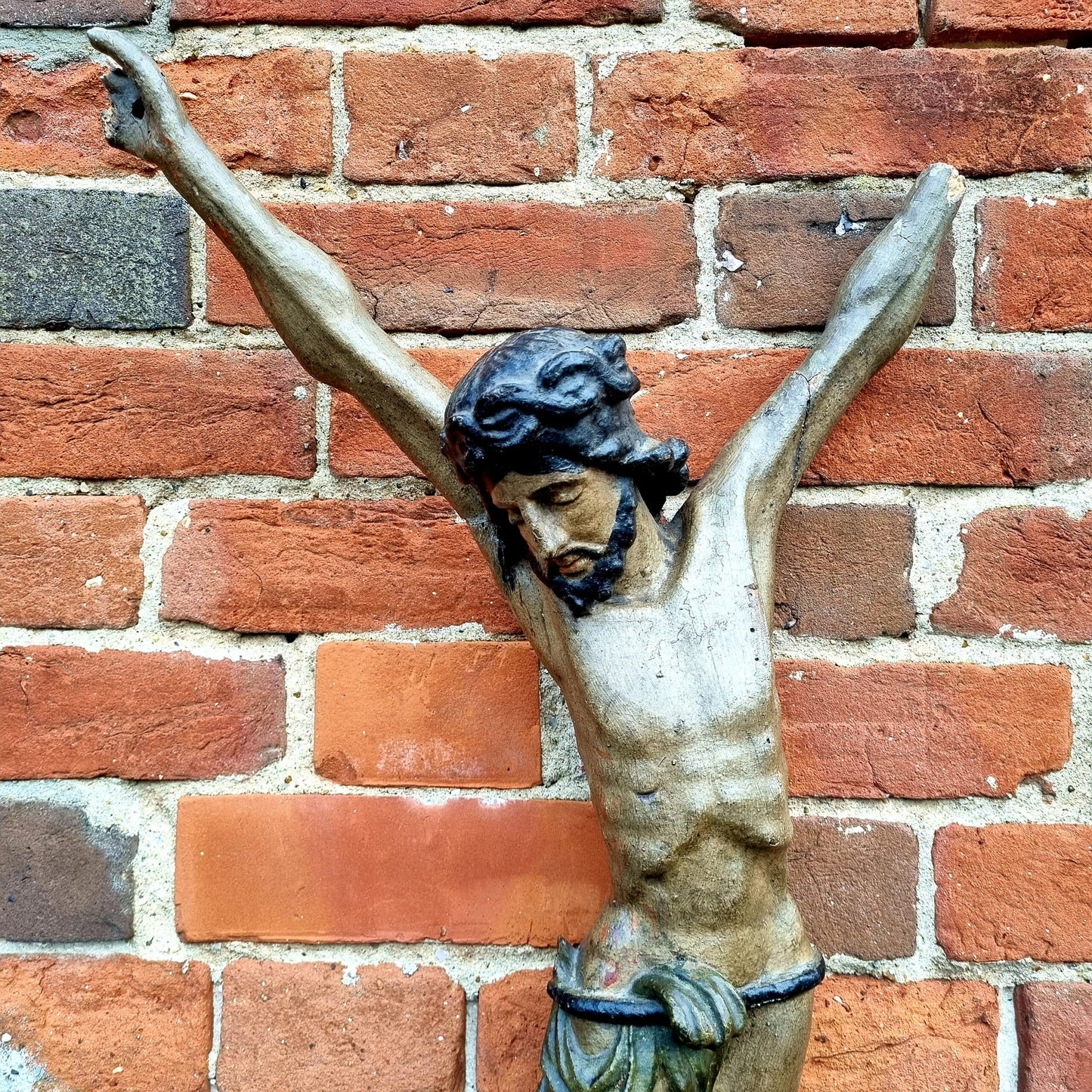 18th Century French Antique Carved Wood Corpus