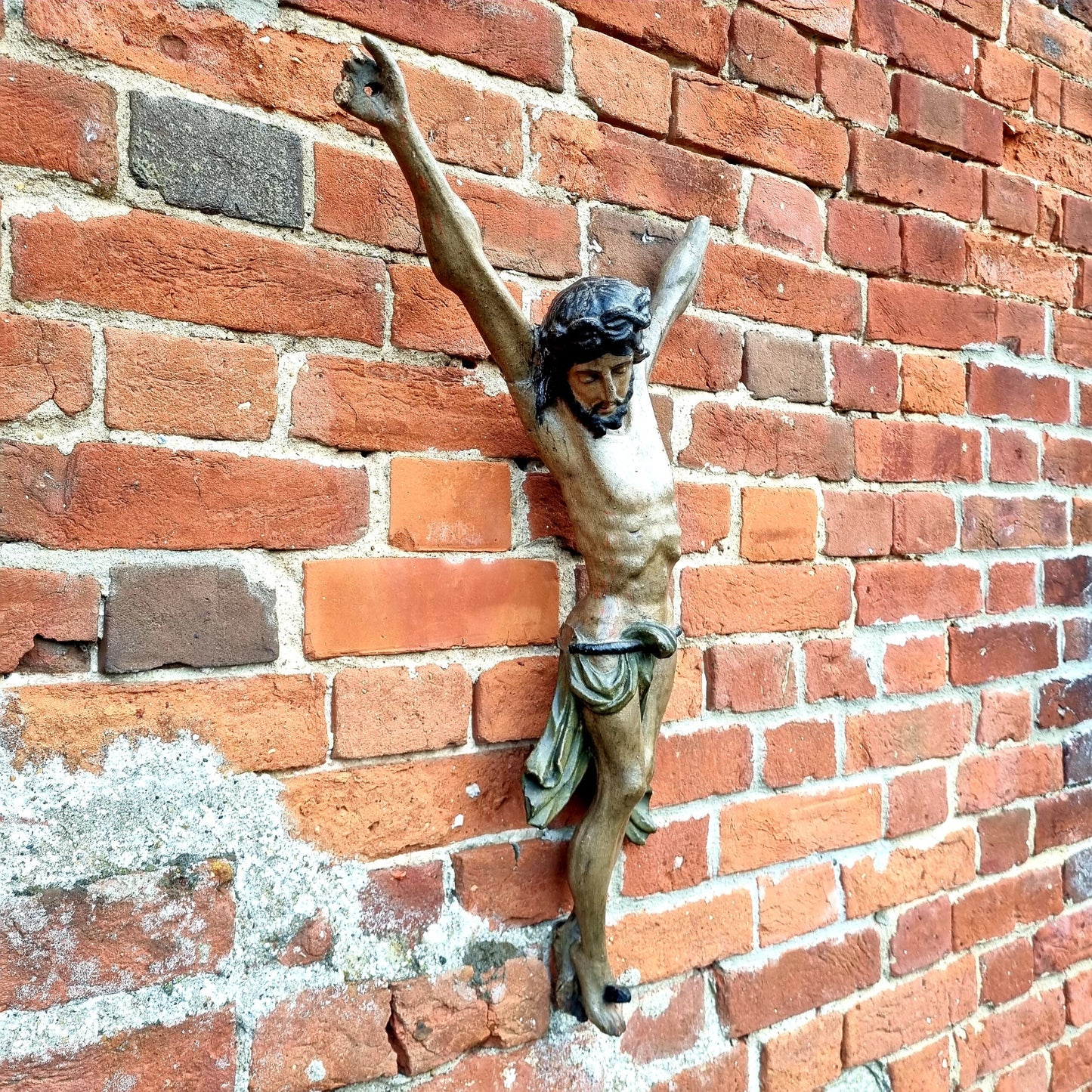 18th Century French Antique Carved Wood Corpus