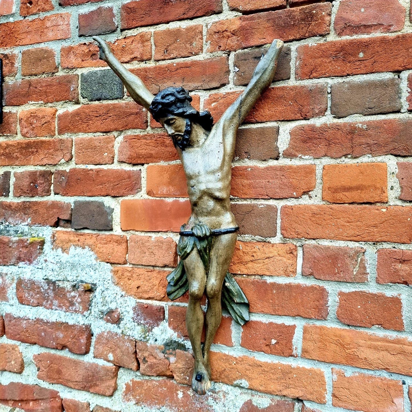 18th Century French Antique Carved Wood Corpus