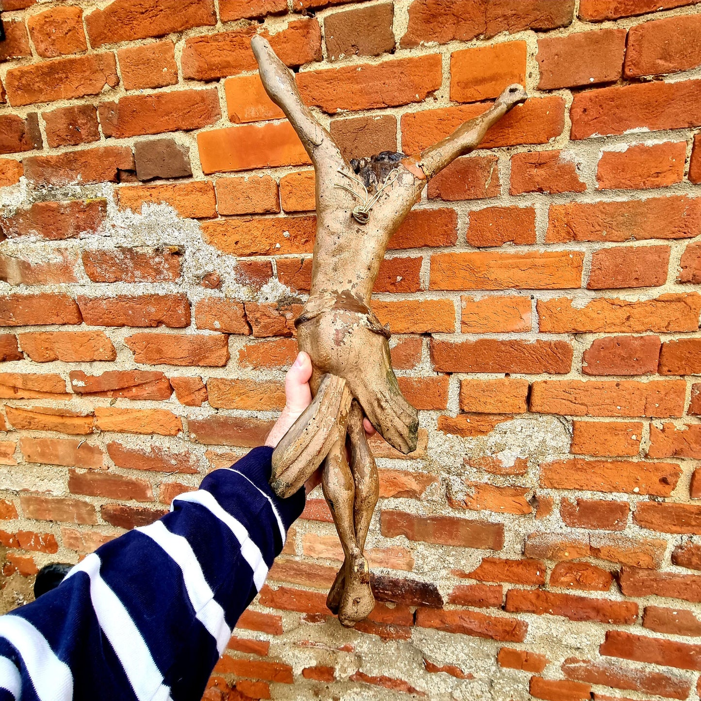 18th Century French Antique Carved Wood Corpus