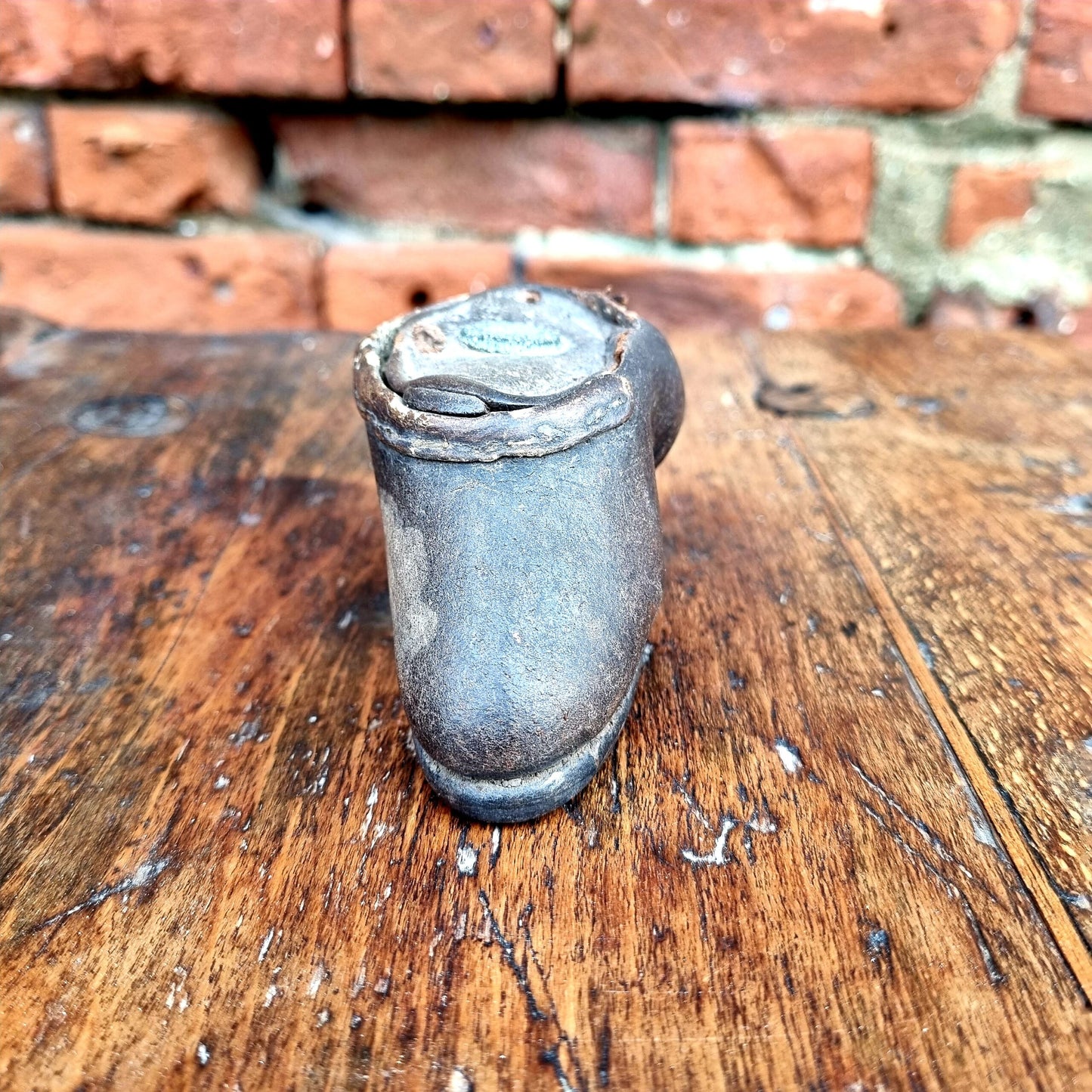 Rare 18th Century Antique Tobacco Snuff Box in the Form of a Leather Shoe