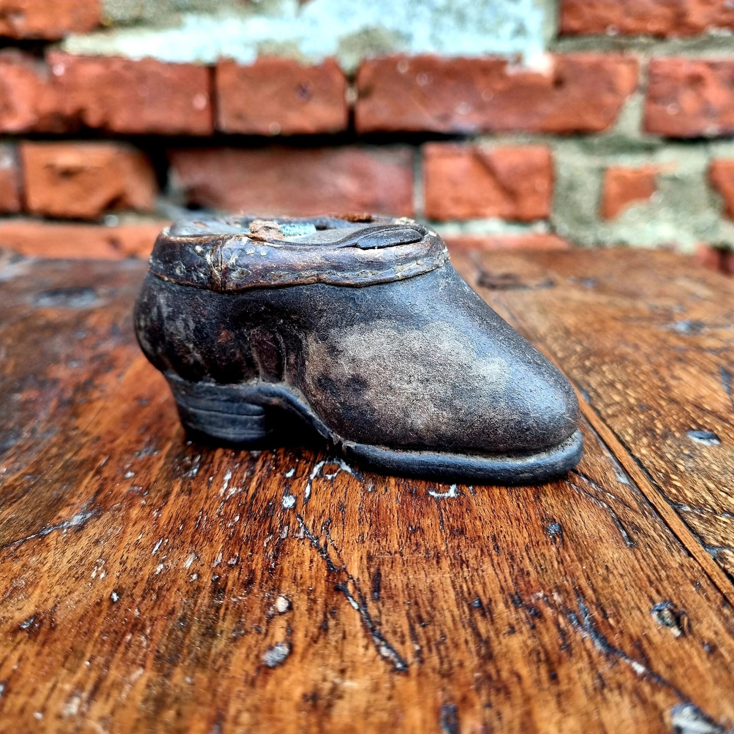 Rare 18th Century Antique Tobacco Snuff Box in the Form of a Leather Shoe