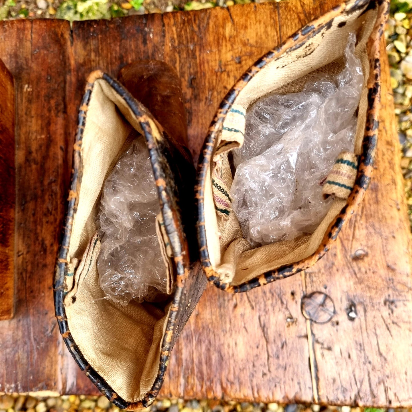 Rare Pair of Late 18th Century / Early 19th Century English Antique Child's Leather Boots
