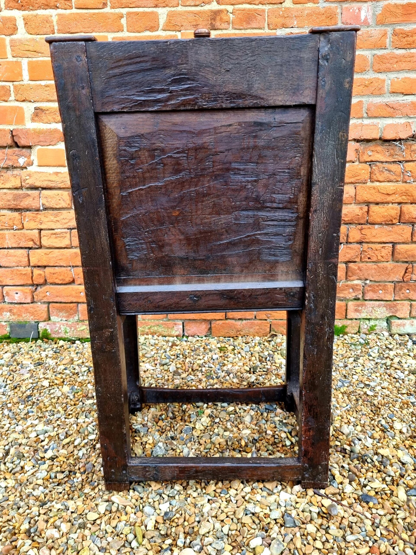 17th Century English Antique Oak Wainscot Armchair