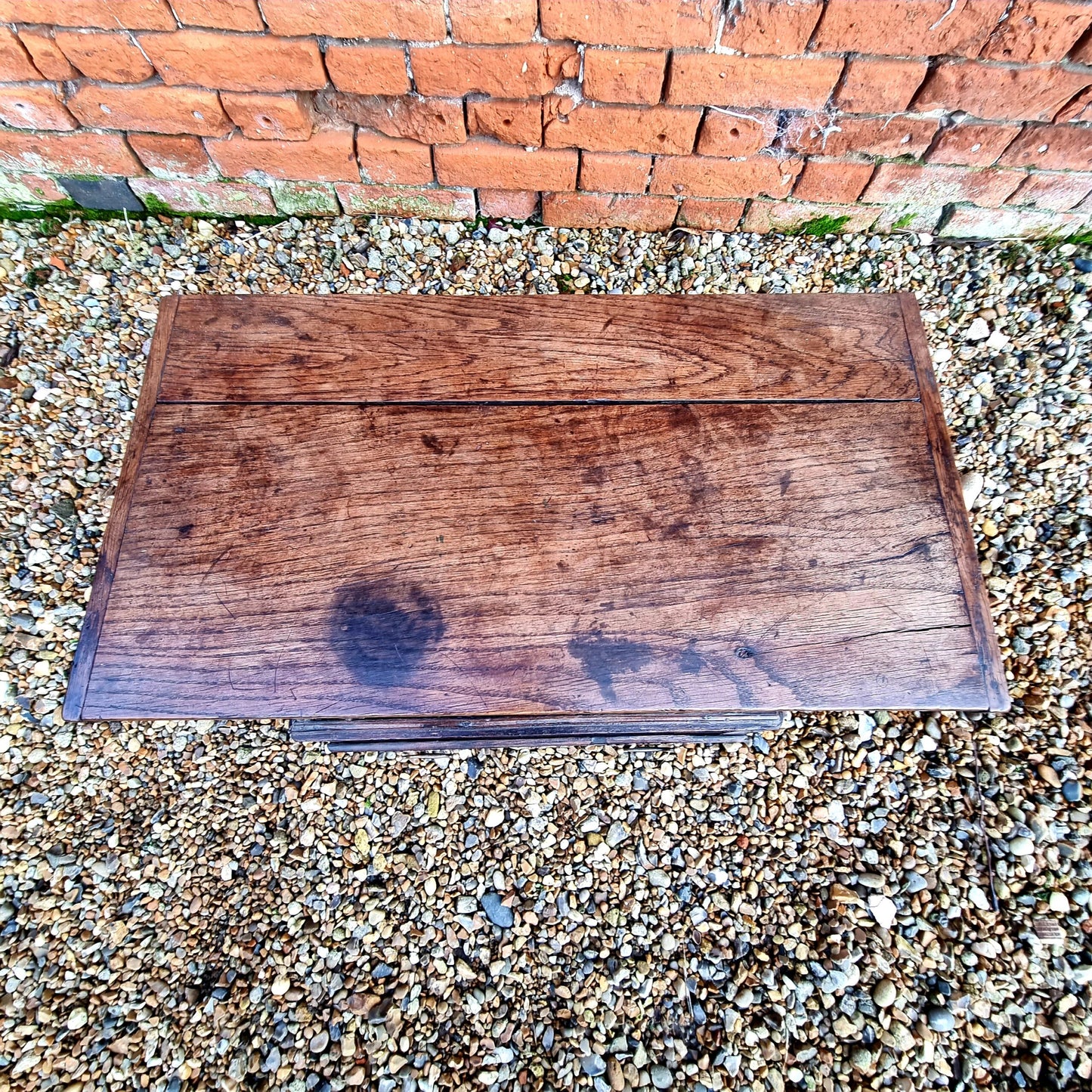18th Century Welsh Antique Oak Coffer Bach or Small Chest