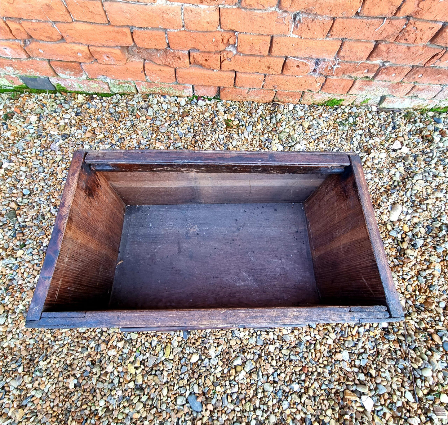 18th Century Welsh Antique Oak Coffer Bach or Small Chest