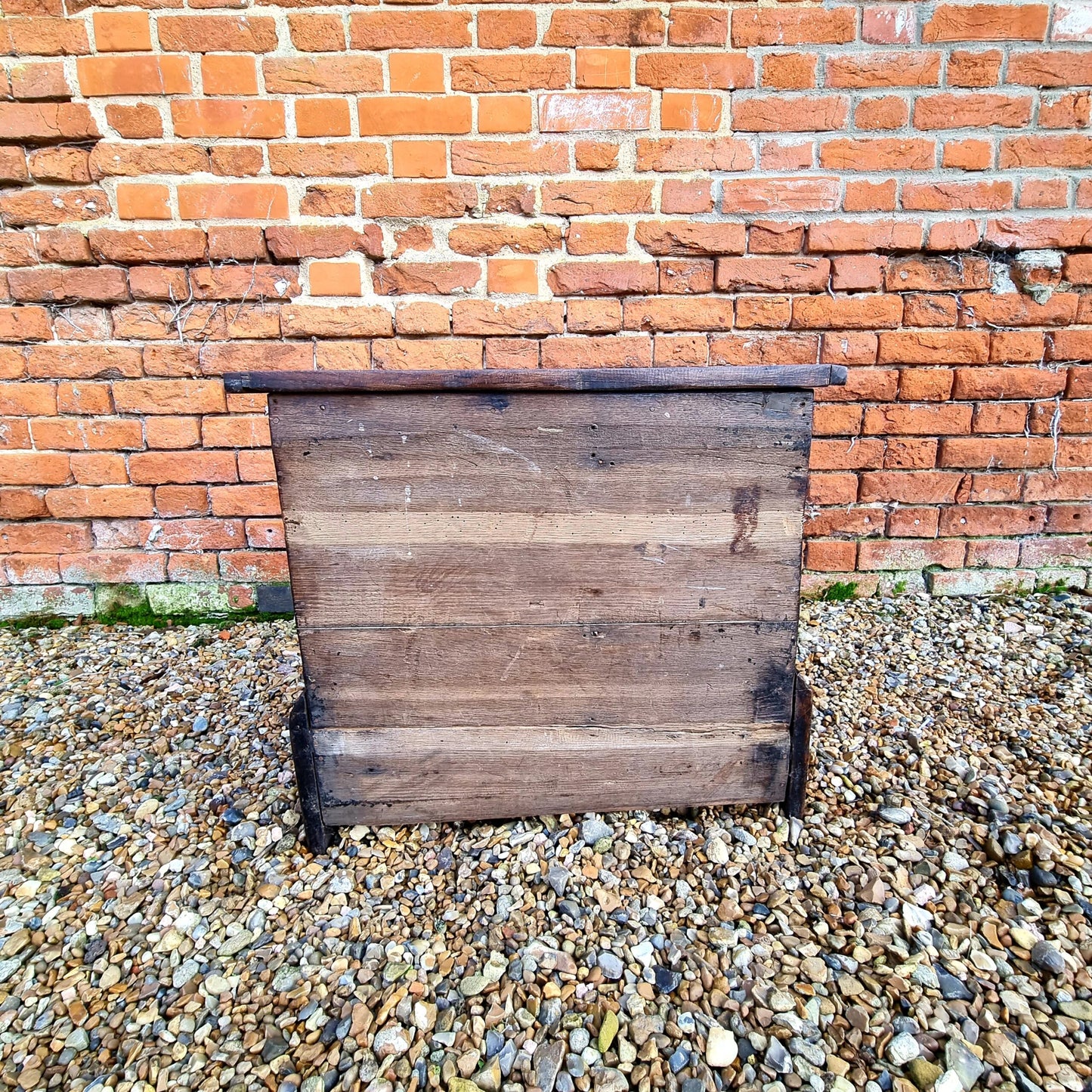 18th Century Welsh Antique Oak Coffer Bach or Small Chest