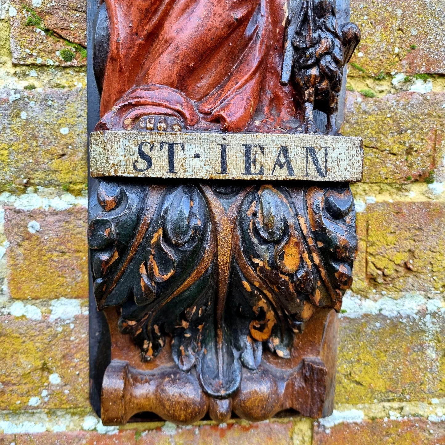 Superb Set of 4 x Large Early 17th Century French Antique Carved Oak Portrait Panels Depicting the Four Evangelists; St. Matthew, St. Mark, St. Luke and St. John