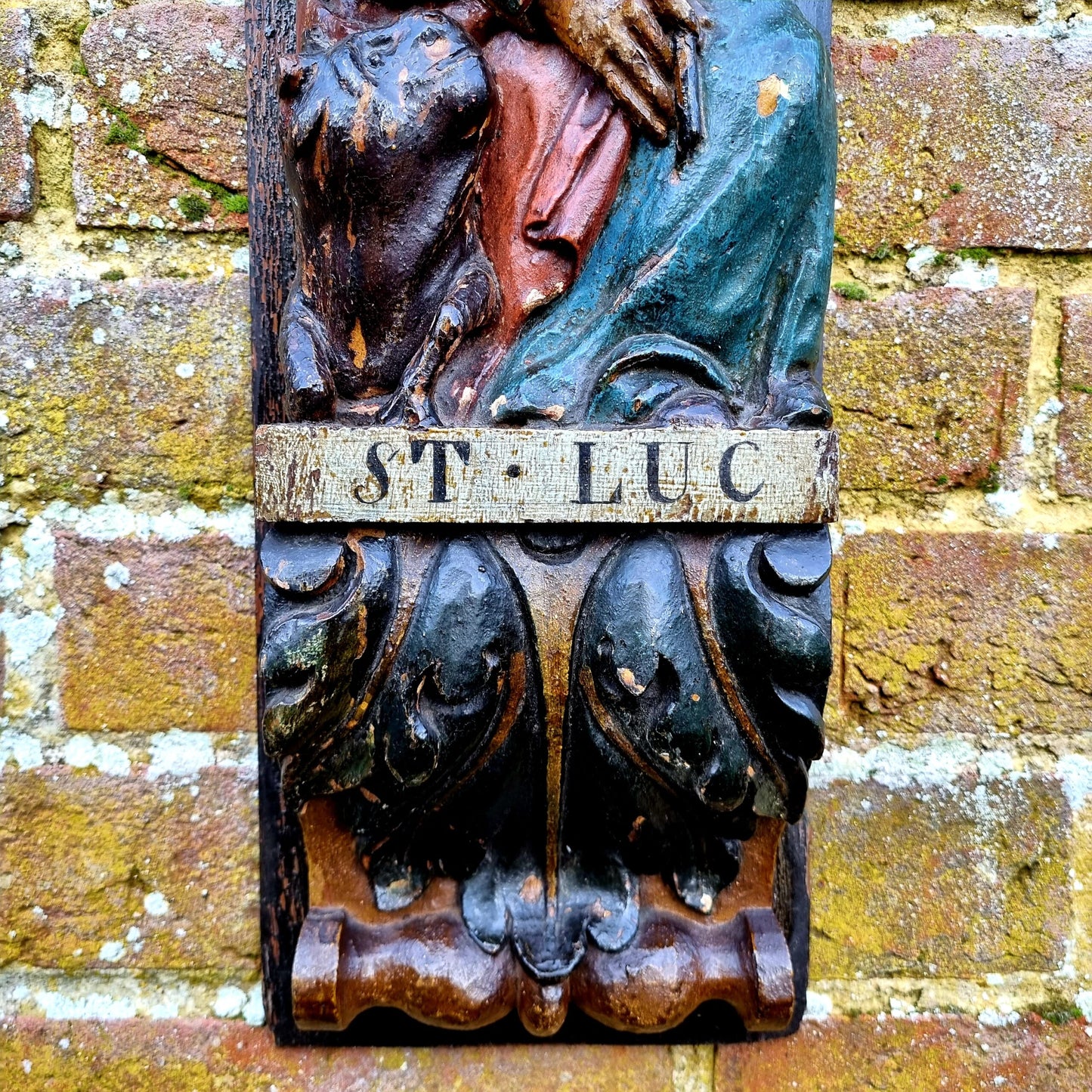 Superb Set of 4 x Large Early 17th Century French Antique Carved Oak Portrait Panels Depicting the Four Evangelists; St. Matthew, St. Mark, St. Luke and St. John
