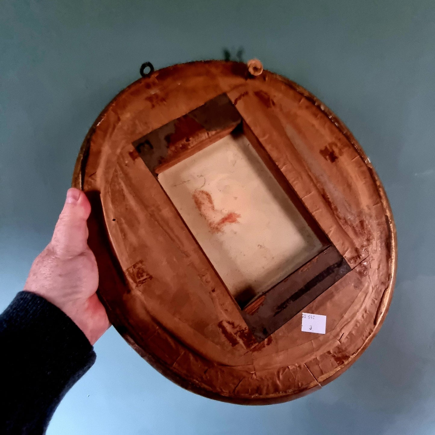 18th Century English School Antique Portrait of an Aristocratic Lady of Small Proportions Offered in "Attic Found" Condition