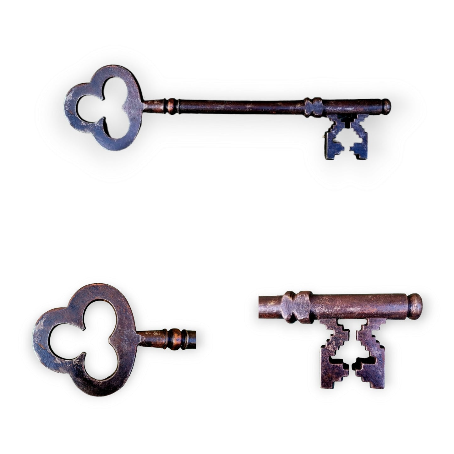 Late 19th Century Gothic Iron Church Wardens Key – Large Antique Door Key