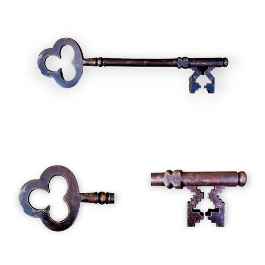 Late 19th Century Gothic Iron Church Wardens Key – Large Antique Door Key