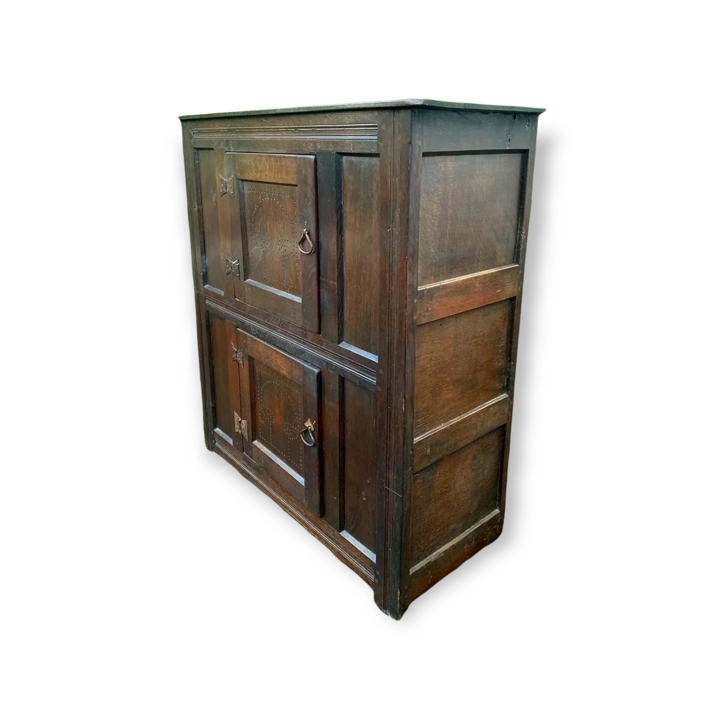 17th Century English Antique Oak Food Cupboard