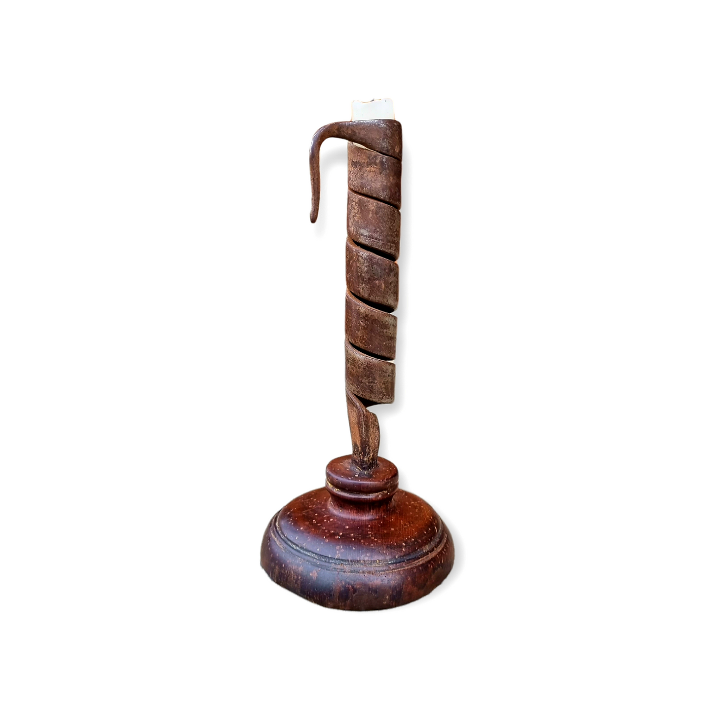 Late 18th Century Primitive Antique "Rat Tail" Candleholder