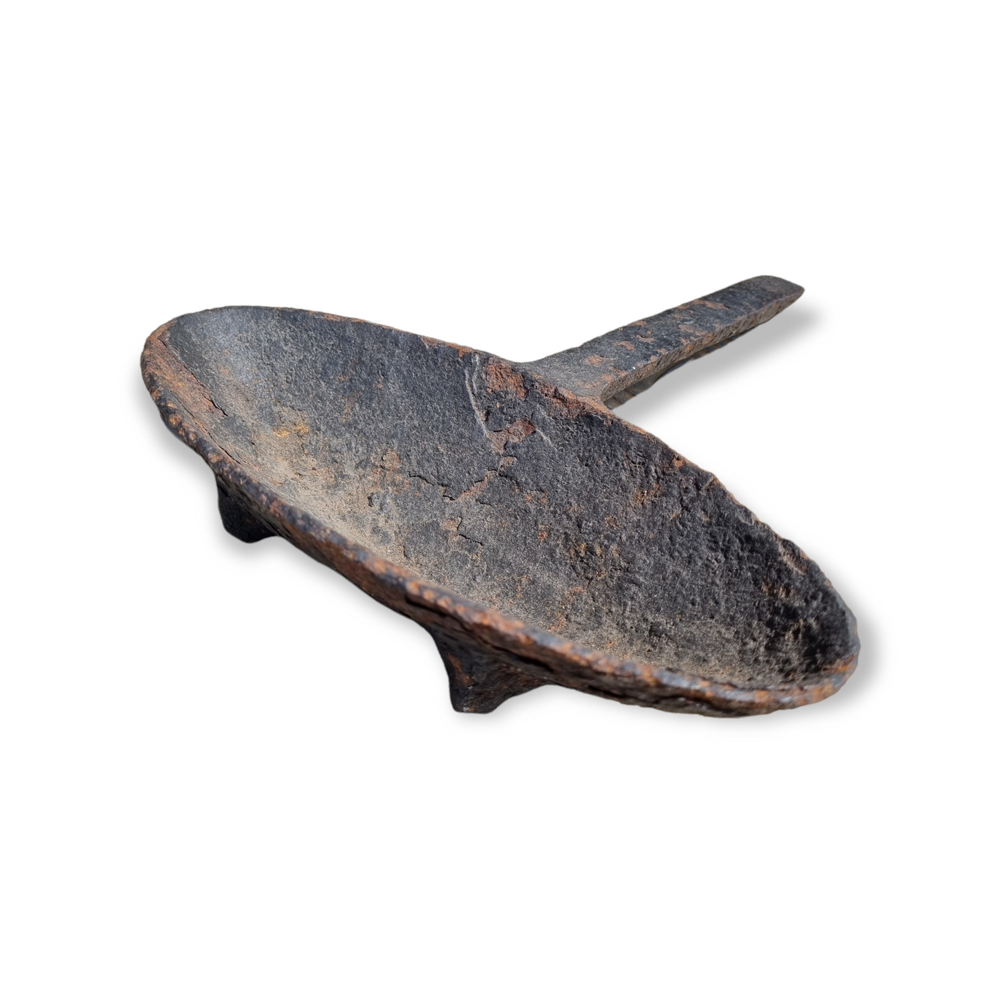 Late 17th Century / Early 18th Century English Antique Wrought Iron Rushlight Grisset Pan