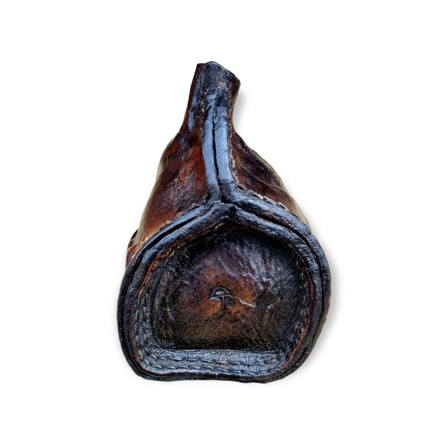 17th Century English Antique Leather Costrel