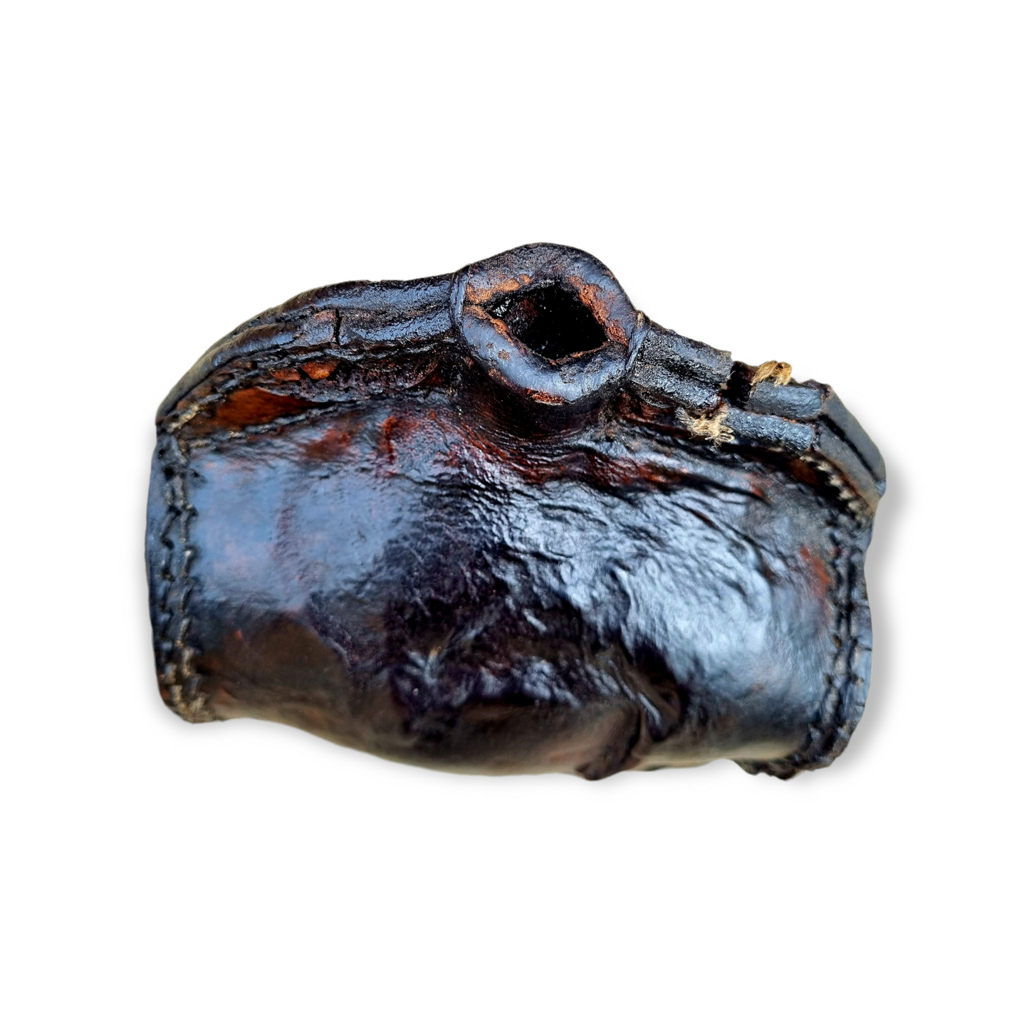 17th Century English Antique Leather Costrel