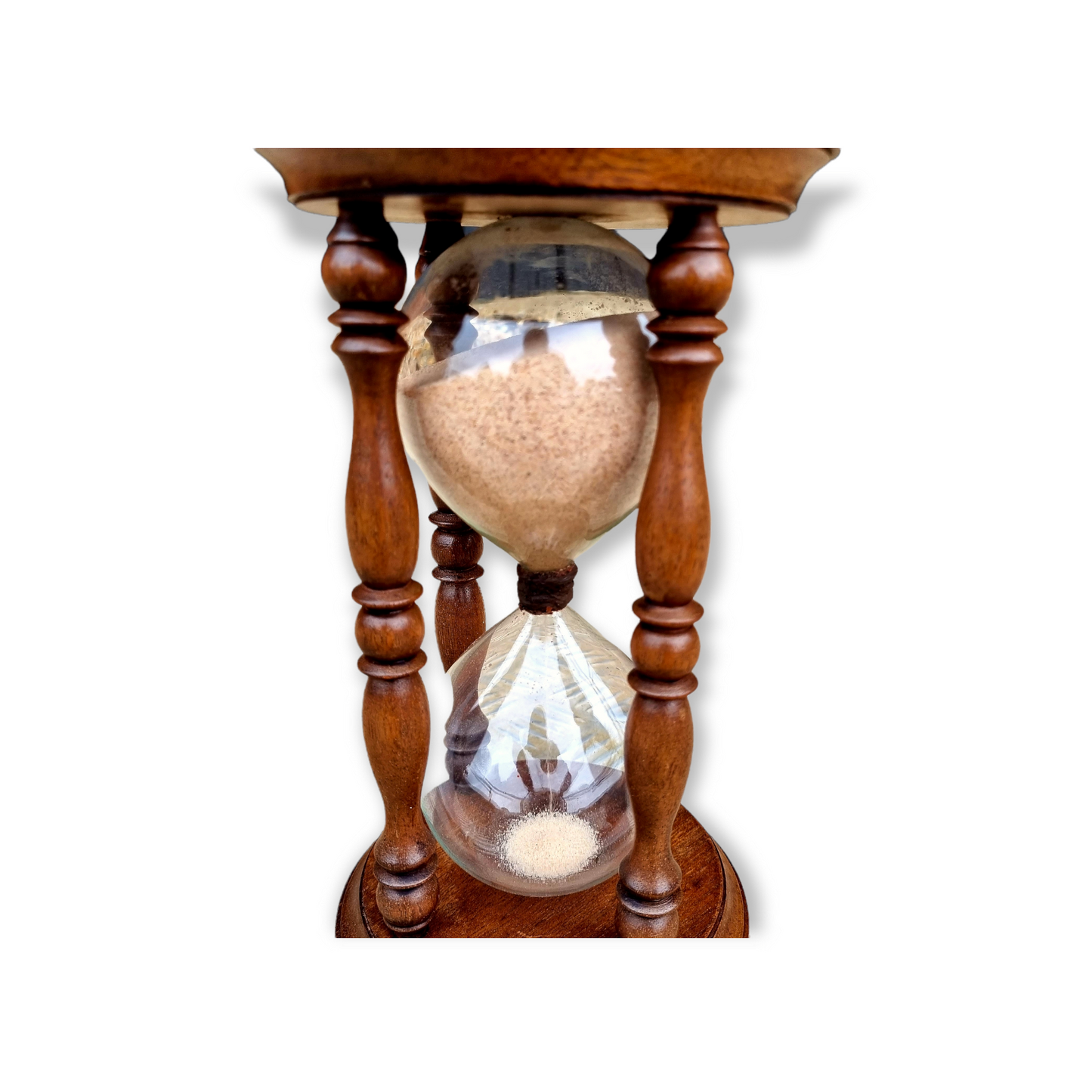 Large Mid-19th Century English Antique Hour Glass or Sand Glass