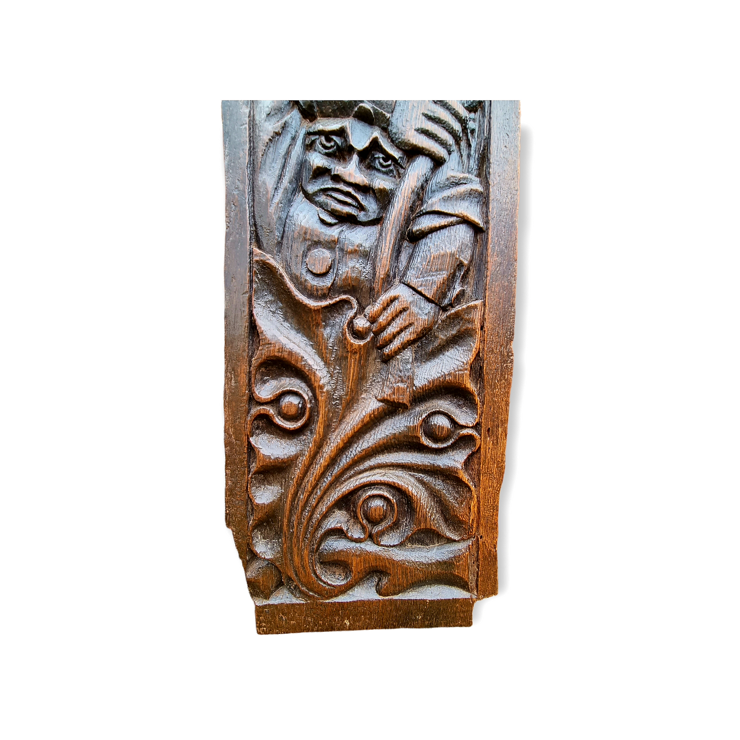 Rare Pair of 16th Century Dutch Antique Carved Oak Panels Depicting Wild Men of The Woods or Woodwose / Wodewose