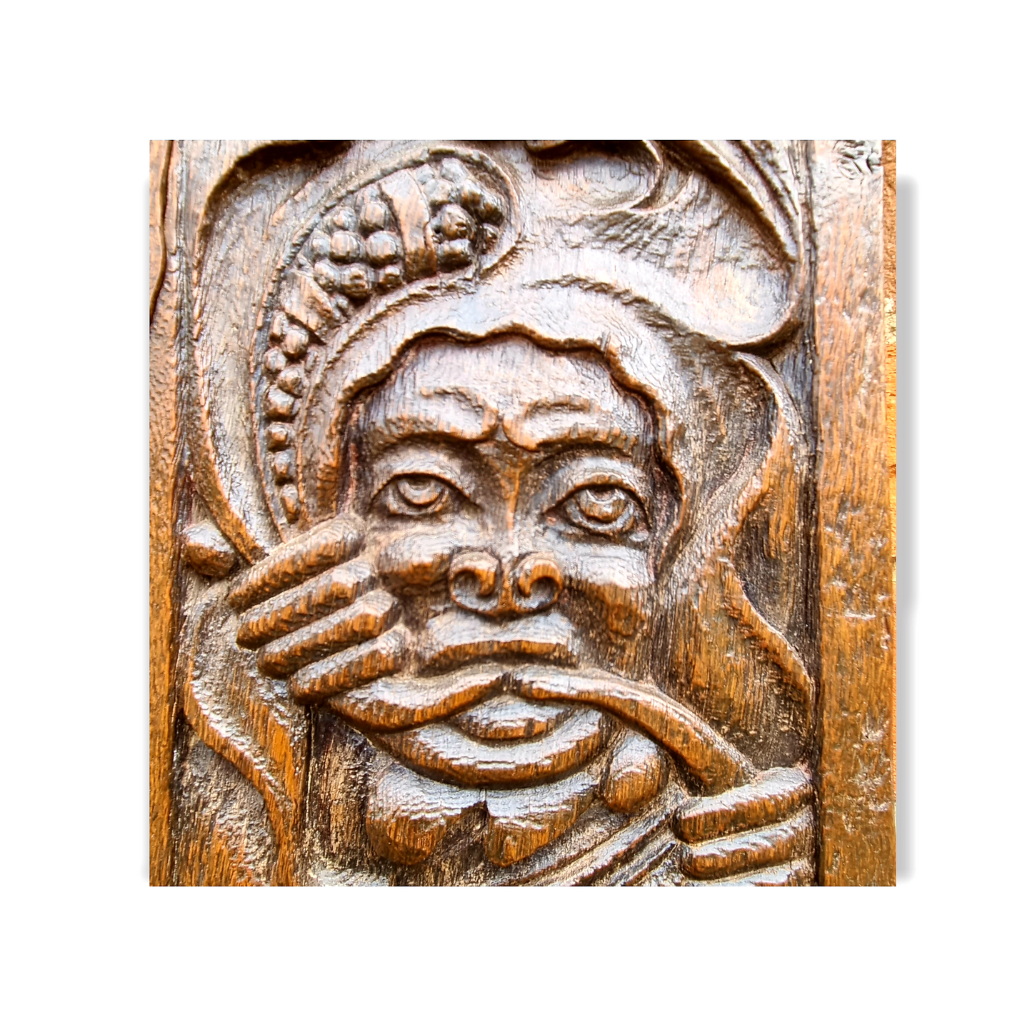 Rare Pair of 16th Century Dutch Antique Carved Oak Panels Depicting Wild Men of The Woods or Woodwose / Wodewose