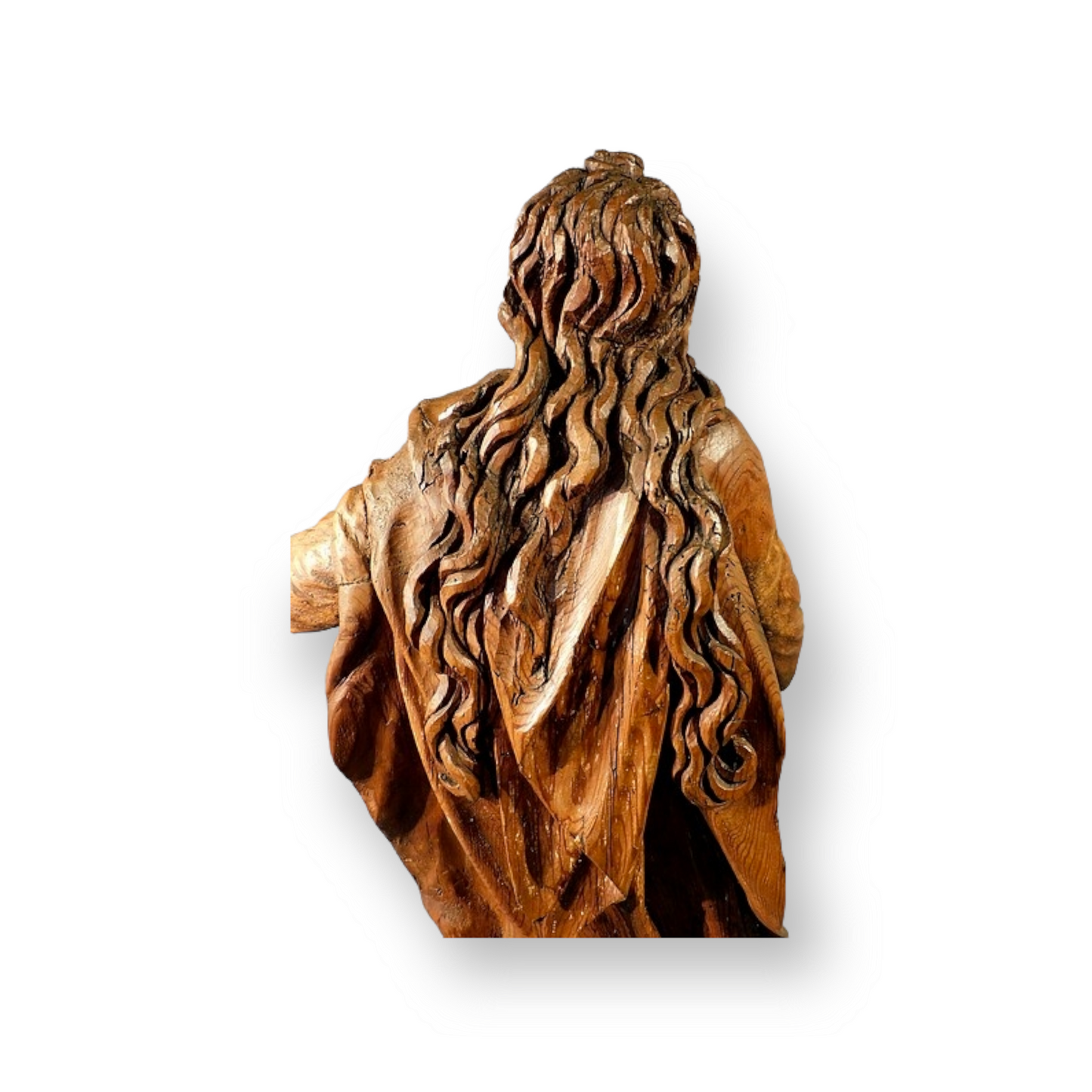 Early 17th Century Antique Carved Pine Sculpture of Mary Magdalene Depicted Kneeling