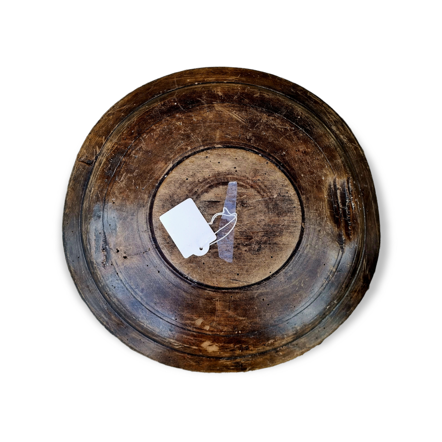 Large Late 17th Century English Antique Treen Plate