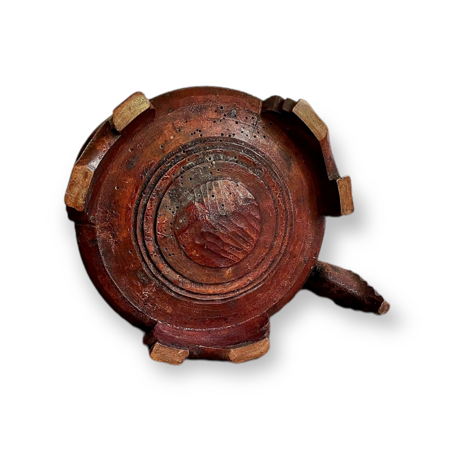 Large 18th Century Scandinavian Antique Treen Peg Tankard / Birchwood Tankard