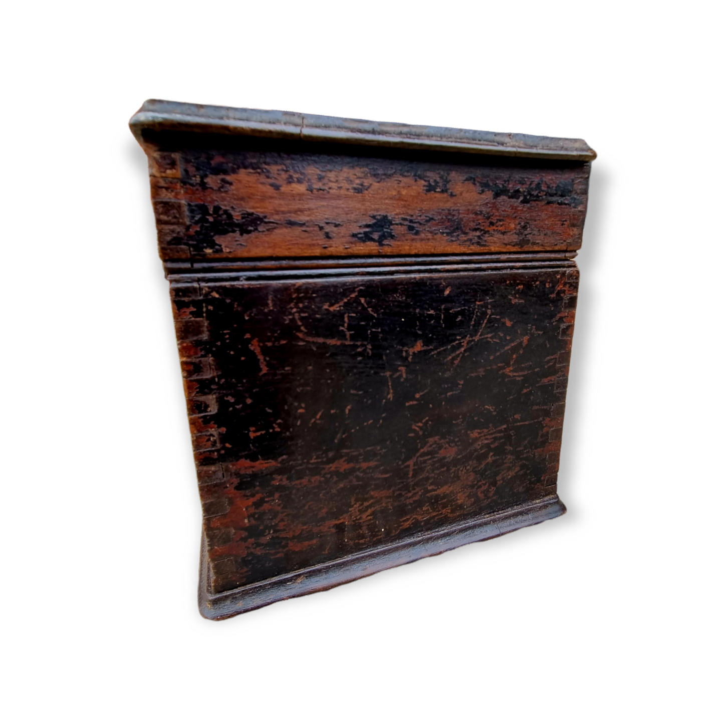 19th Century English Antique Painted Mahogany Tabletop Box
