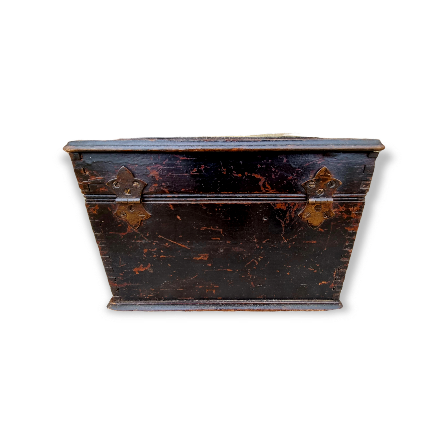 19th Century English Antique Painted Mahogany Tabletop Box
