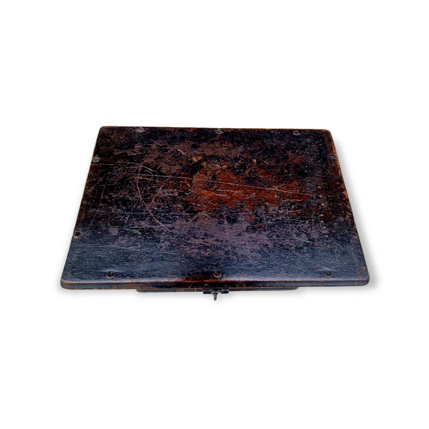 19th Century English Antique Painted Mahogany Tabletop Box