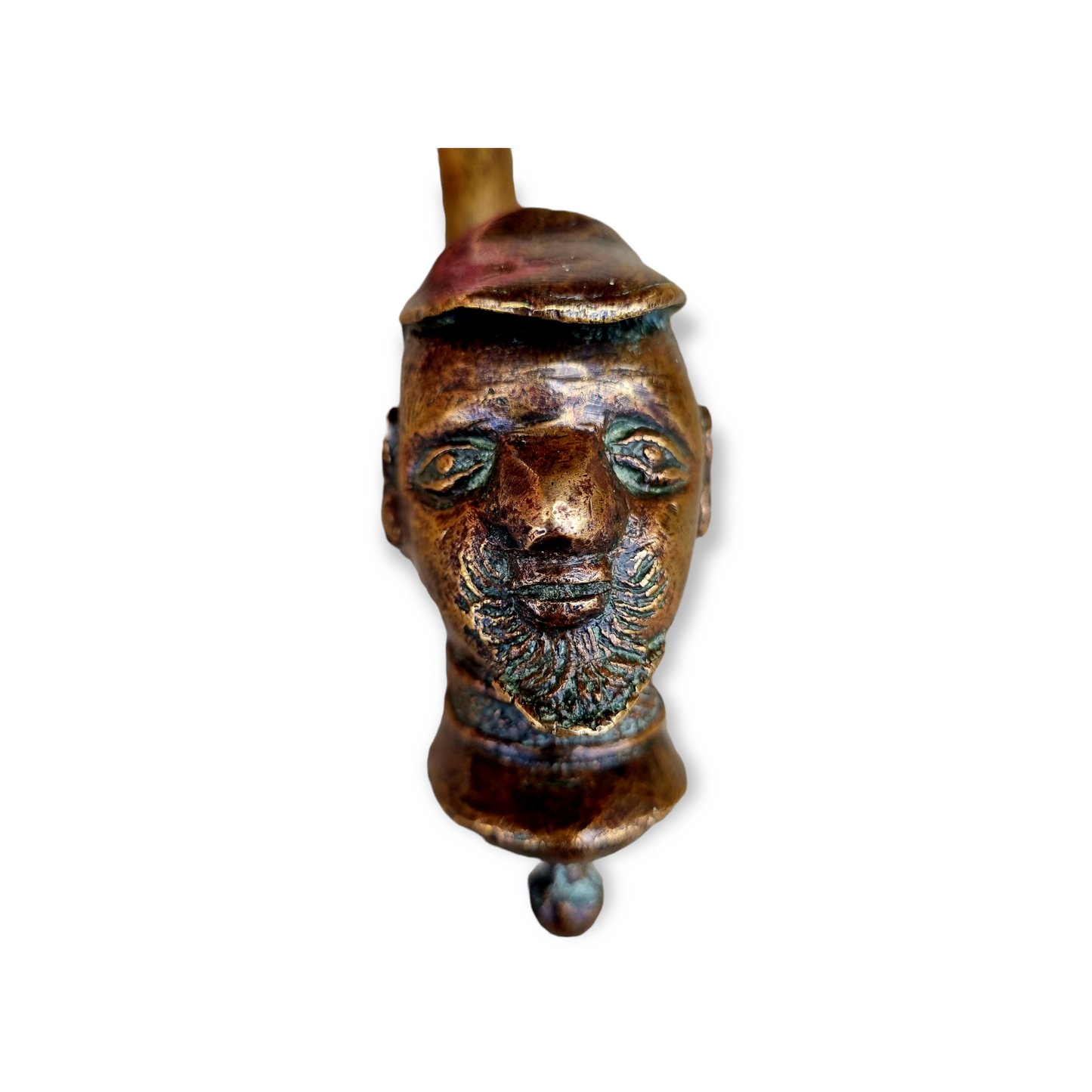 19thC Antique Bronze Tobacco Smoking Pipe / Tobacco Pipe
