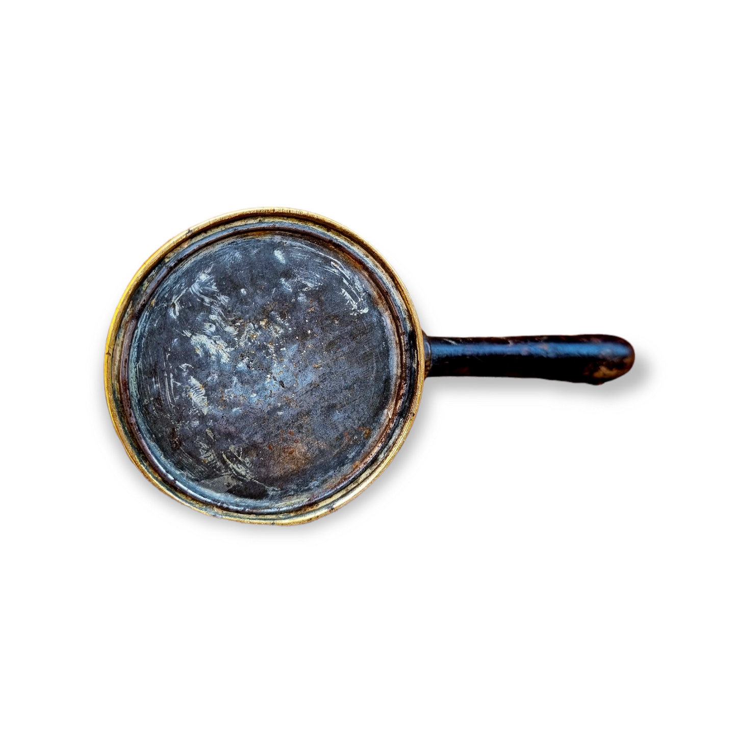 Early 19th Century English Antique Brass "Go-to-bed" Candlestick