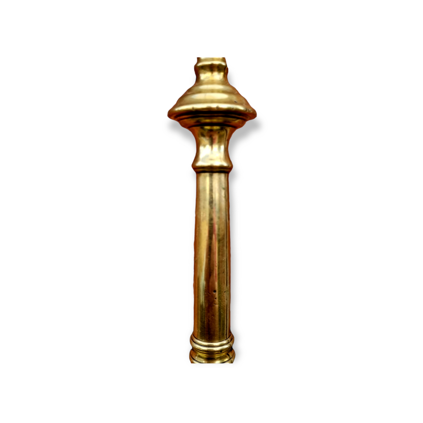18th Century English Antique Brass Candlestick, Circa 1755-1760