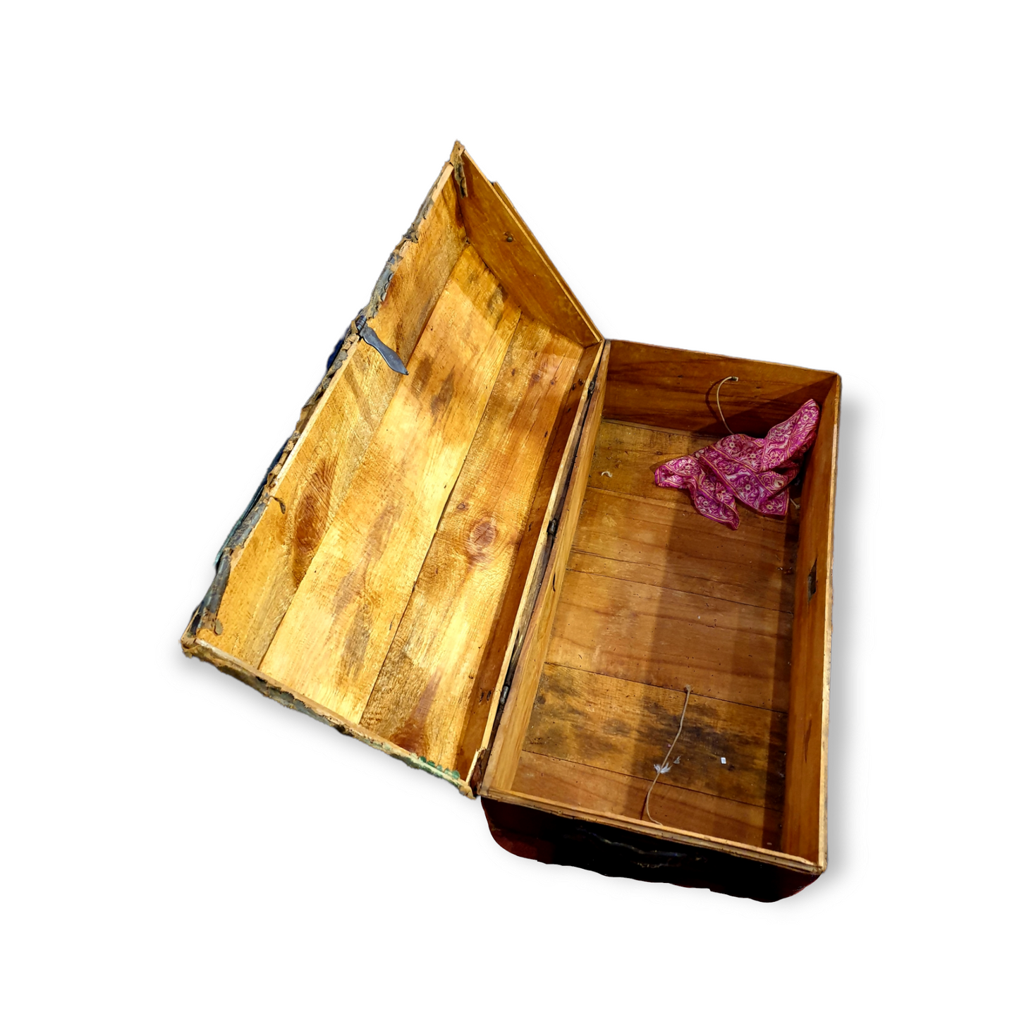 17th Century Spanish Antique Leather-Bound Travelling Trunk or Chest