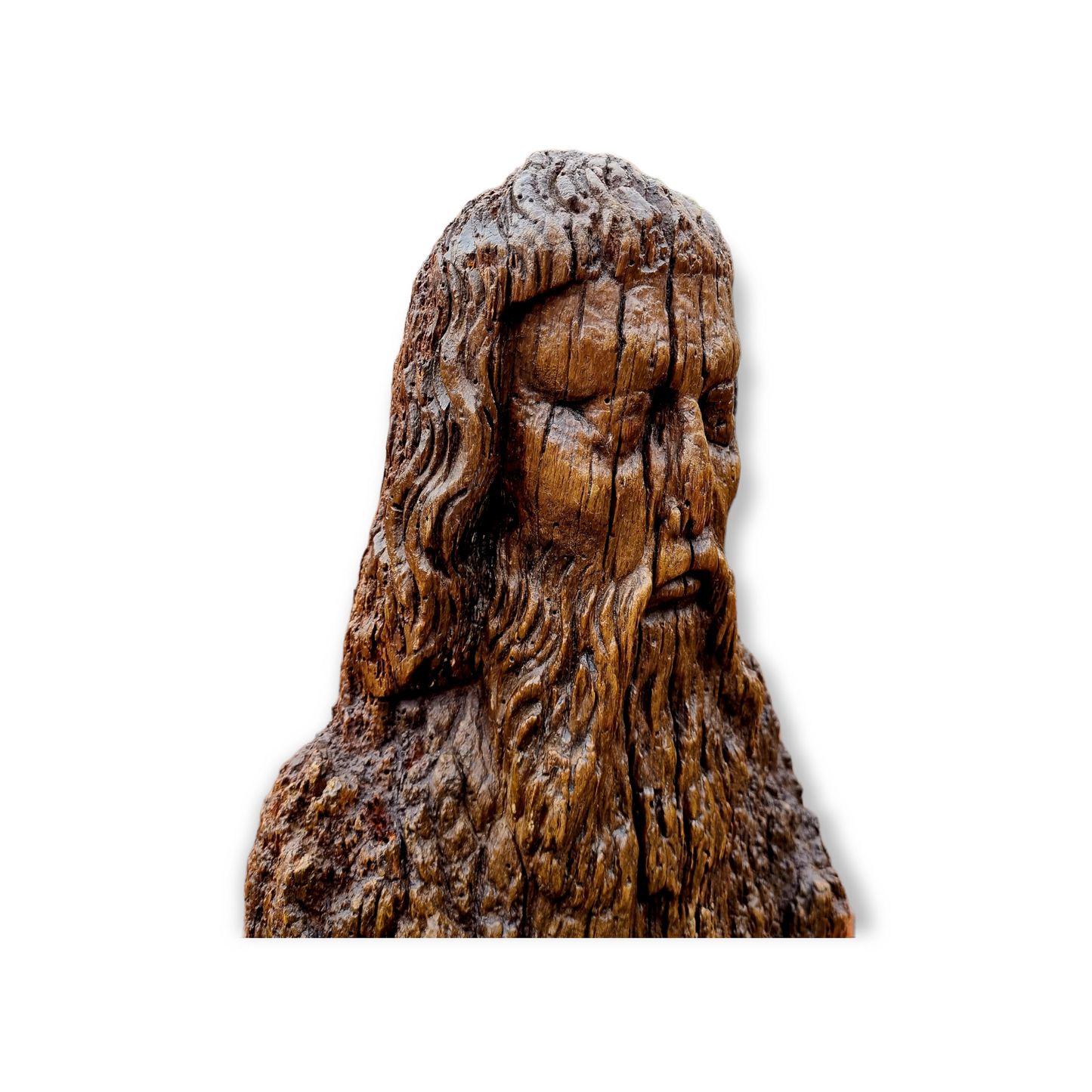 15th Century Flemish Carved Oak Sculpture – Saint’s Head & Torso Fragment