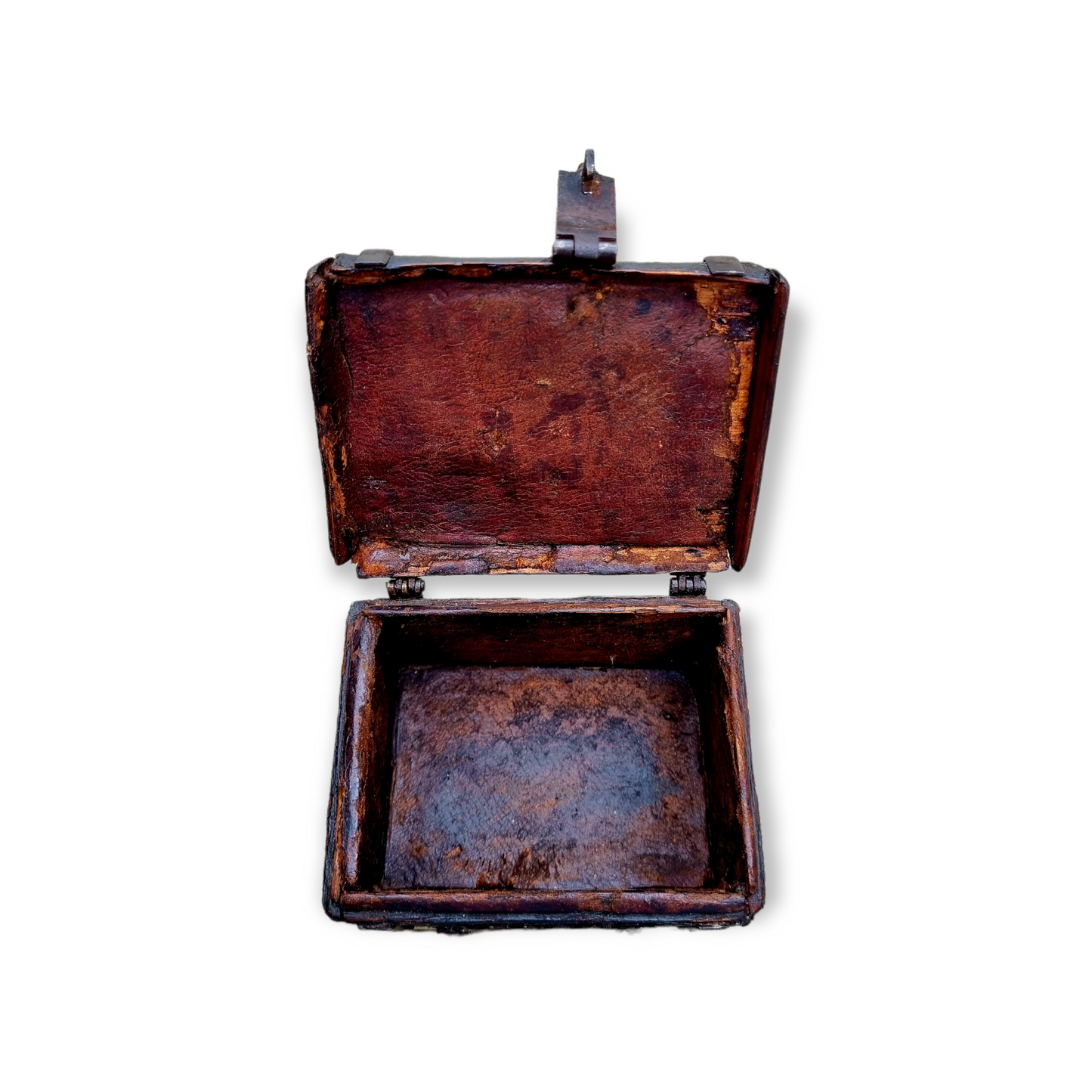 Diminutive 16th Century Antique Leather and Iron-Bound Missal Box