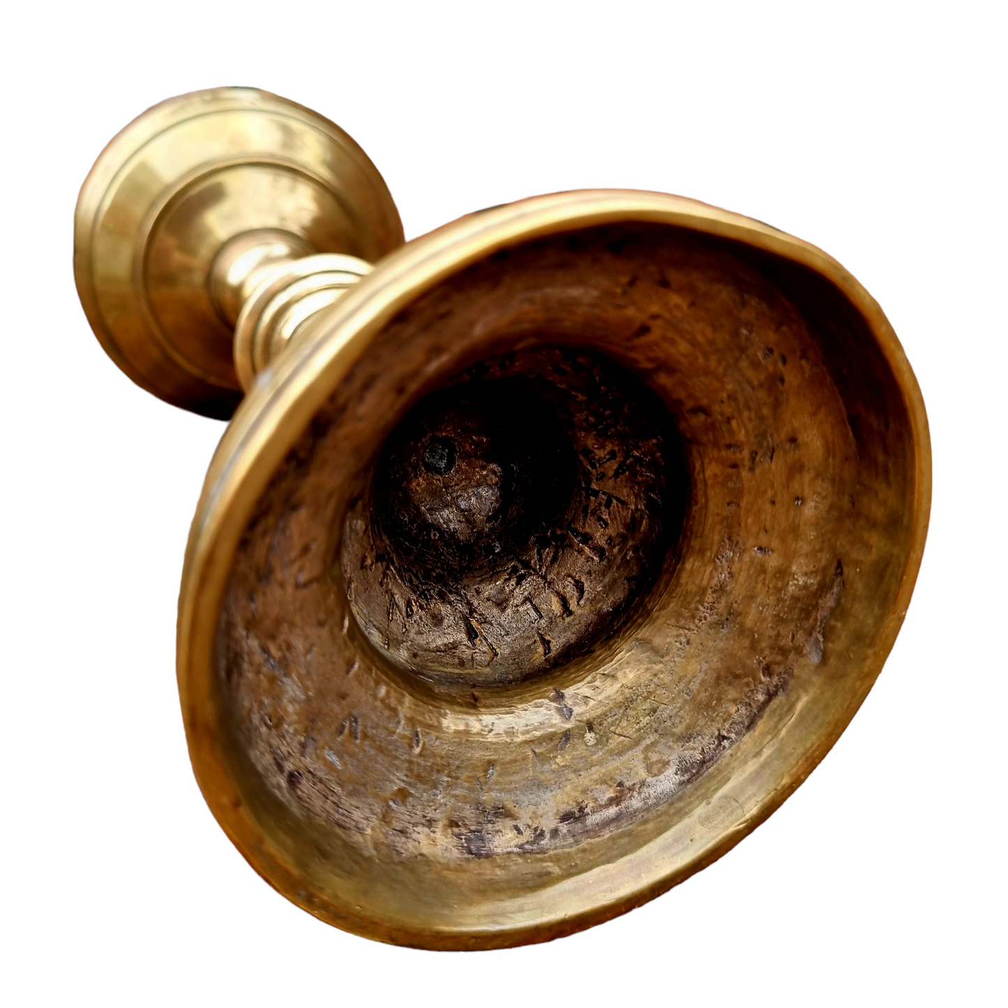 Early 17th Century Flemish Antique Brass Pricket Candlestick