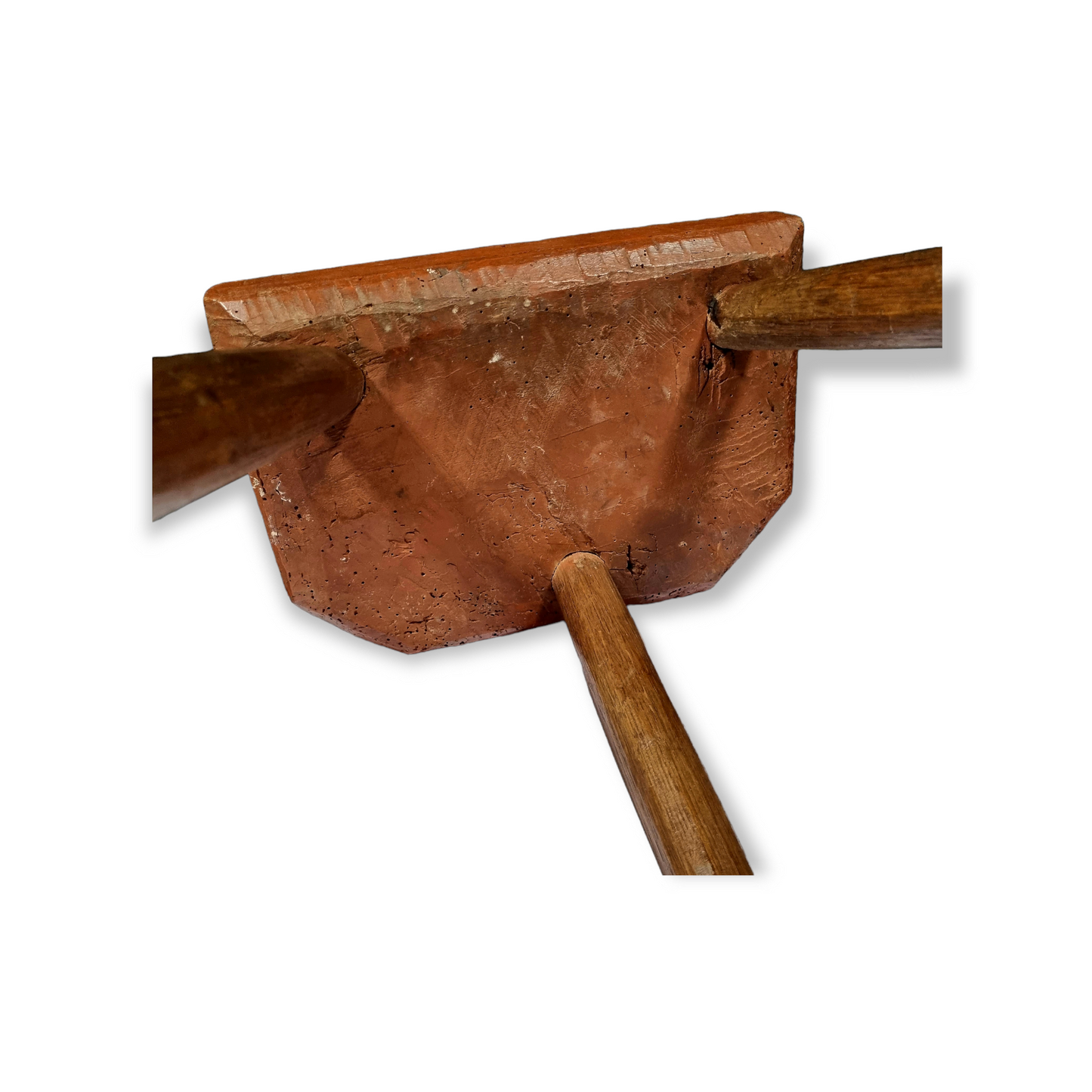 Late 18th Century Welsh Antique Milking Stool in Original Paint