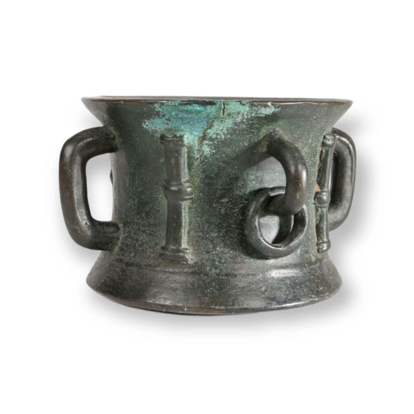 Large and Rare 13th Century English or Scottish Antique Bronze Mortar