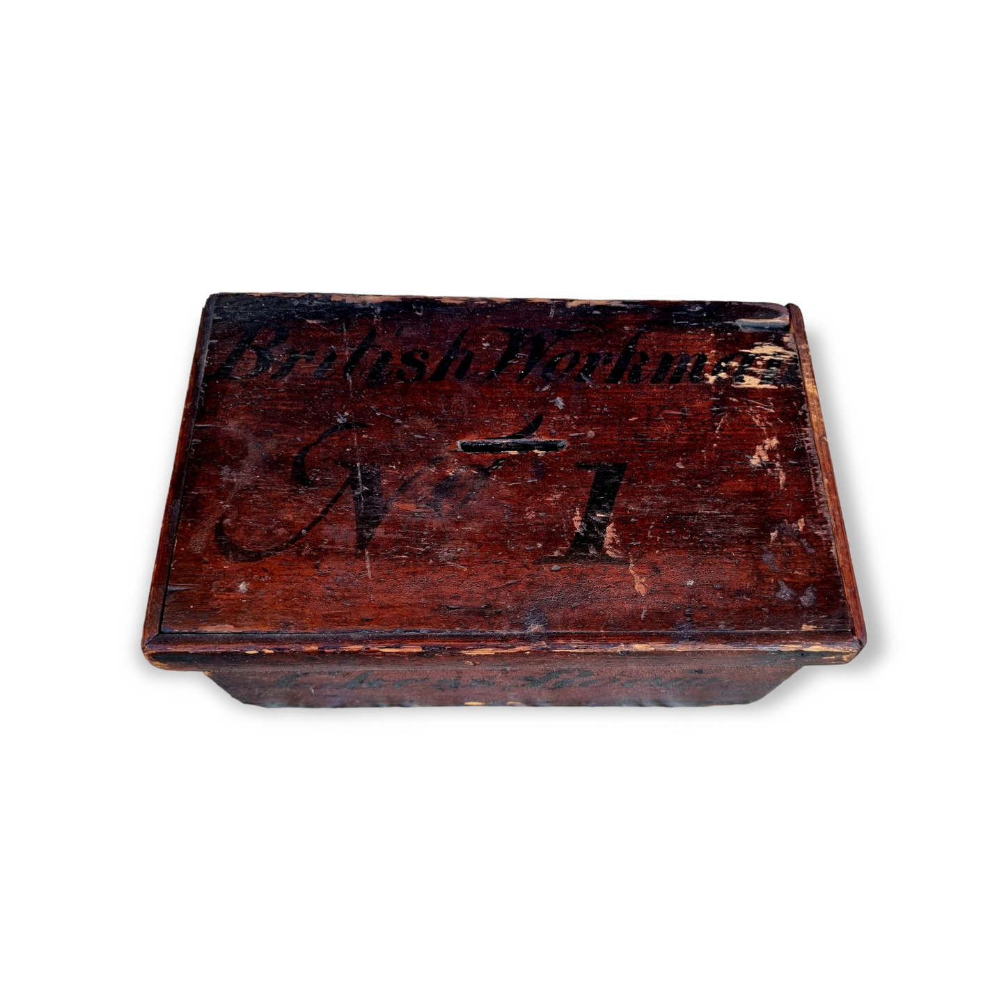 Late 18th Century English Antique Treen Box Marked "Chess Box"
