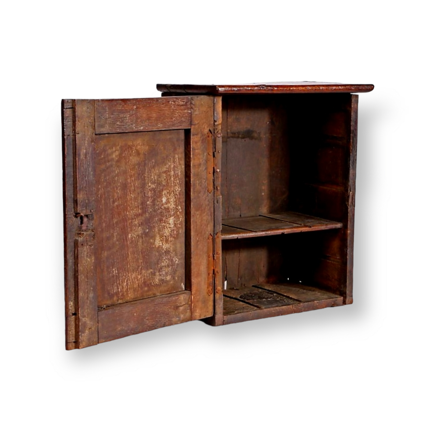 Early 18th Century English Antique Oak, Yew & Fruitwood Inlaid Spice Cupboard