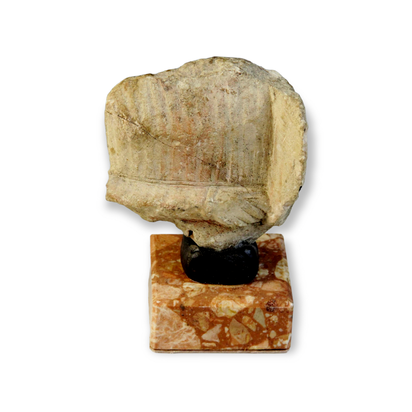From The 18th Century Grand Tour - A Classical Antique Carved Limestone Sculptural Fragment / Torso of a Male Figure