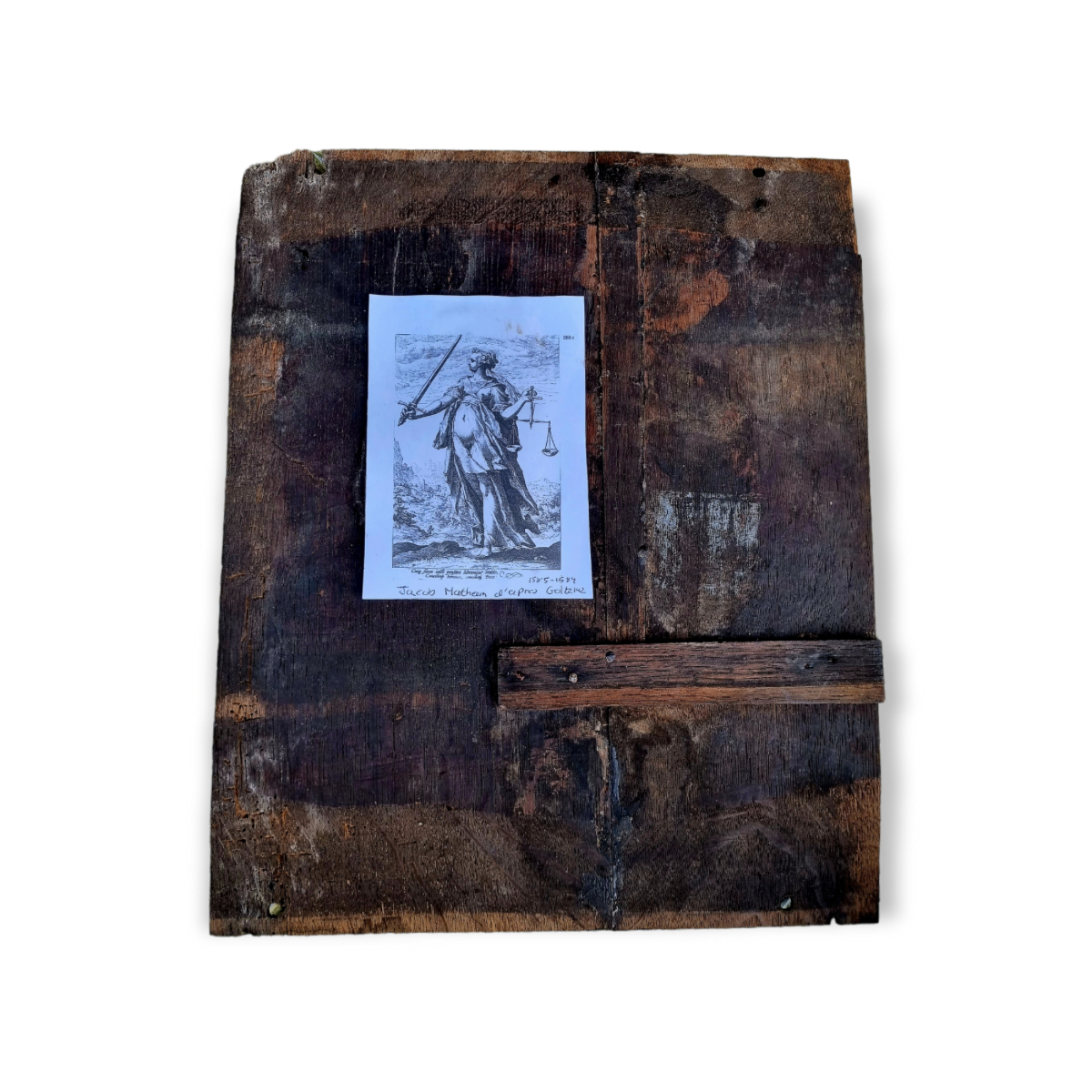 Late 16th Century Dutch Carved Oak Portrait Panel – “Justice” After Goltzius