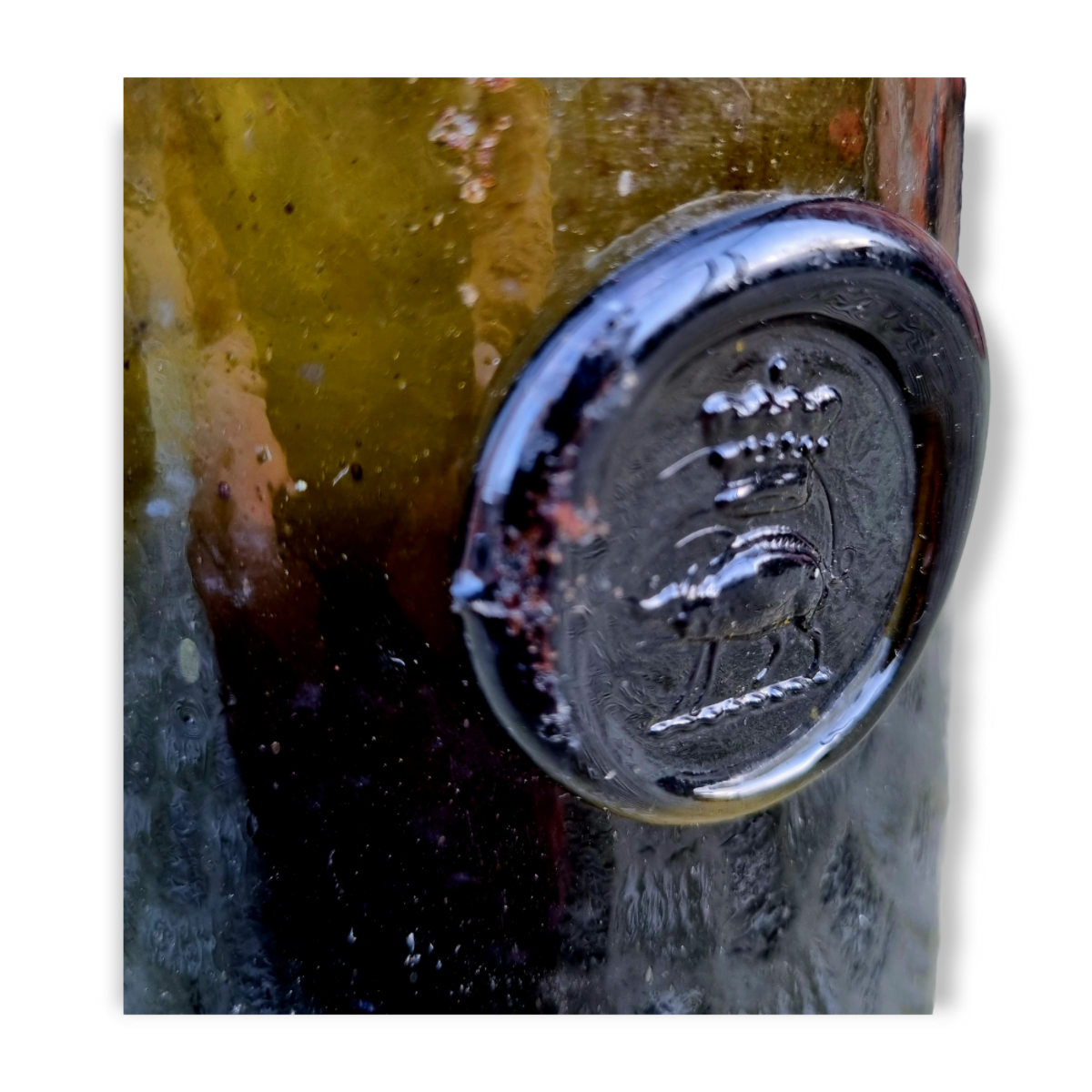 Mid 18th Century English Antique Seal Bottle, Bearing The Seal of The Edgcumbe Family