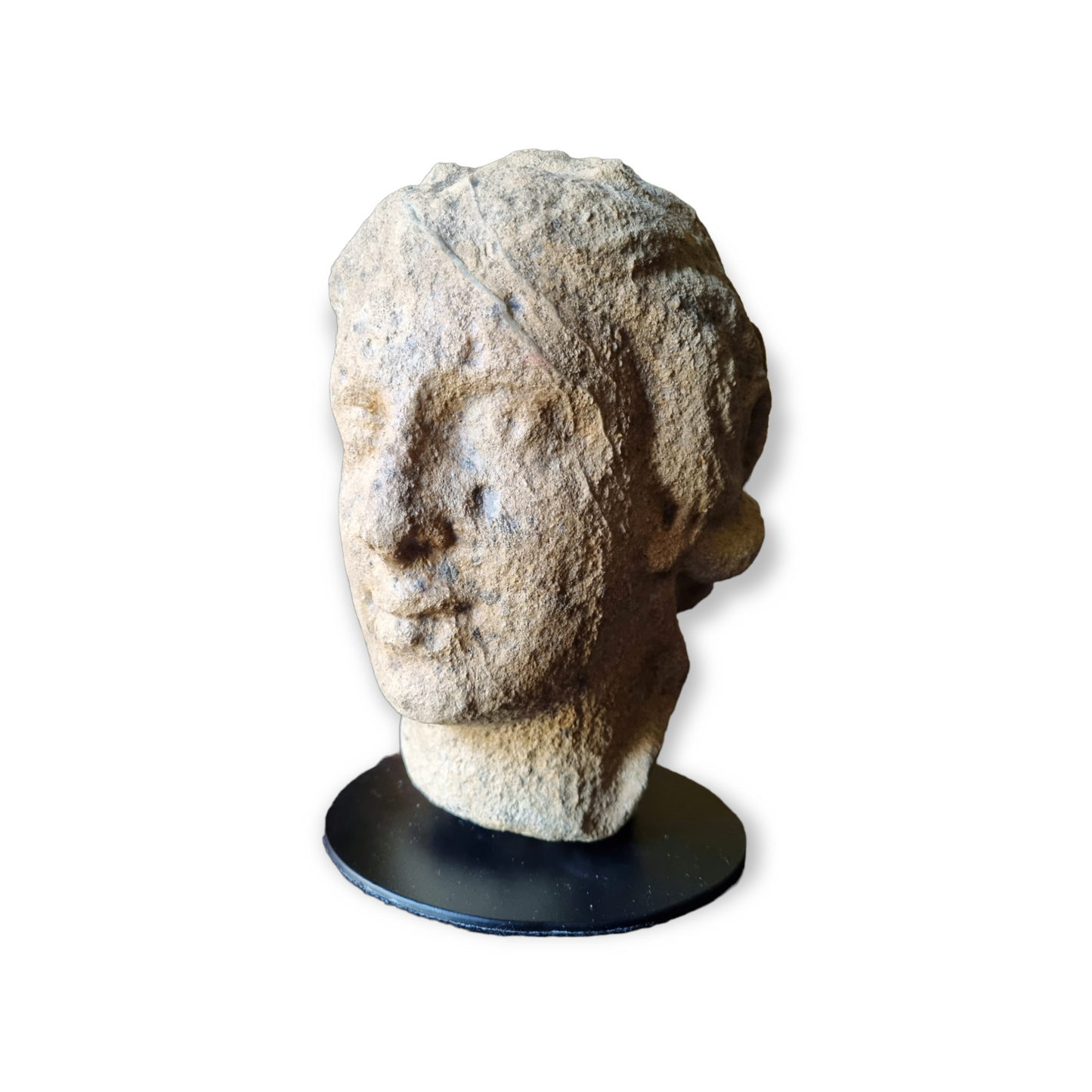 Grand Tour Roman Antiquity - 2nd Century AD - A Life-Size Antique Carved Stone Head of a Female Goddess, Possibly Venus