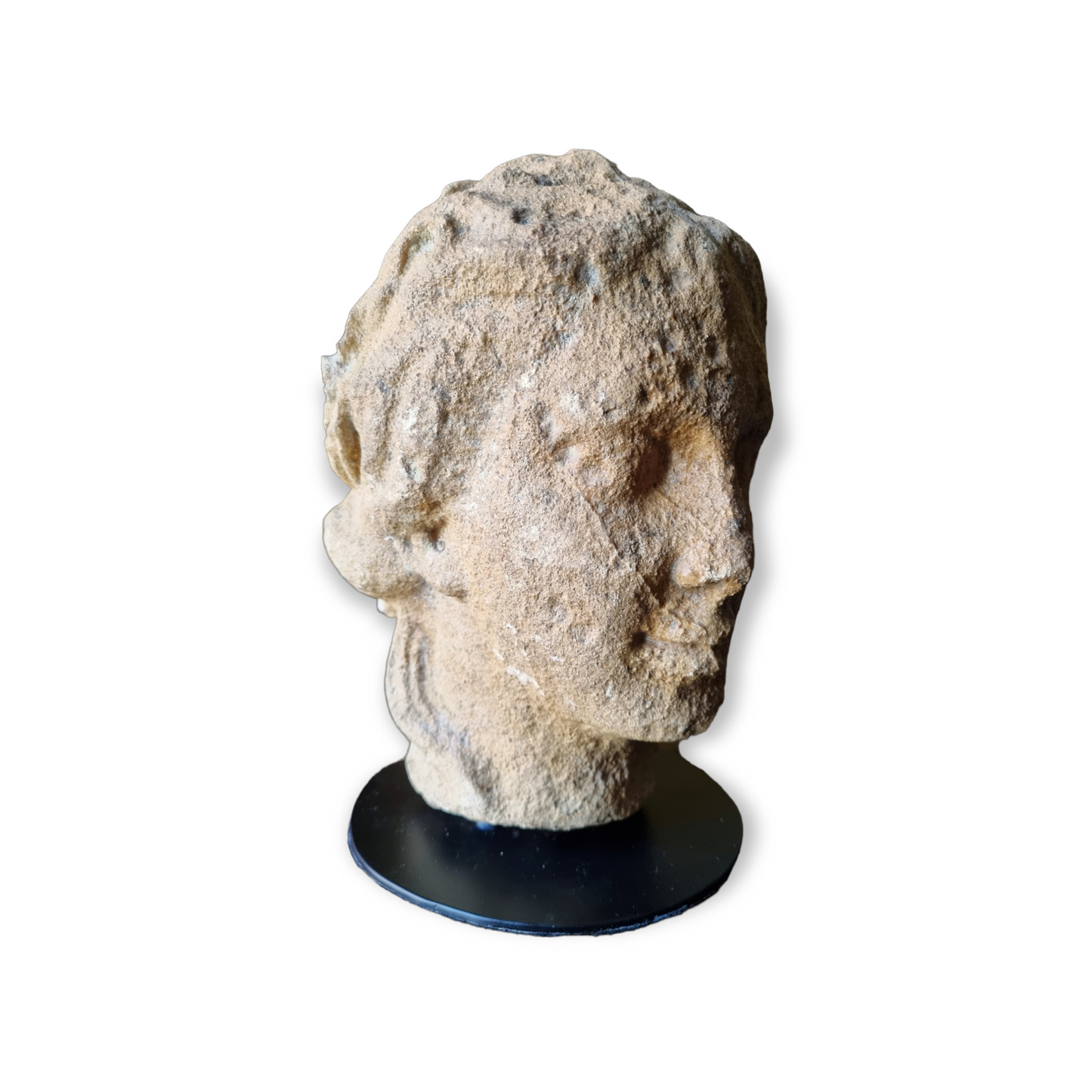 Grand Tour Roman Antiquity - 2nd Century AD - A Life-Size Antique Carved Stone Head of a Female Goddess, Possibly Venus