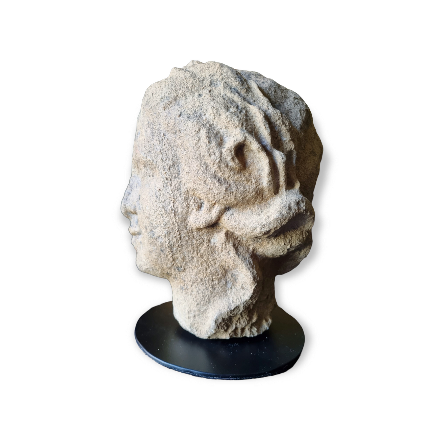 Grand Tour Roman Antiquity - 2nd Century AD - A Life-Size Antique Carved Stone Head of a Female Goddess, Possibly Venus