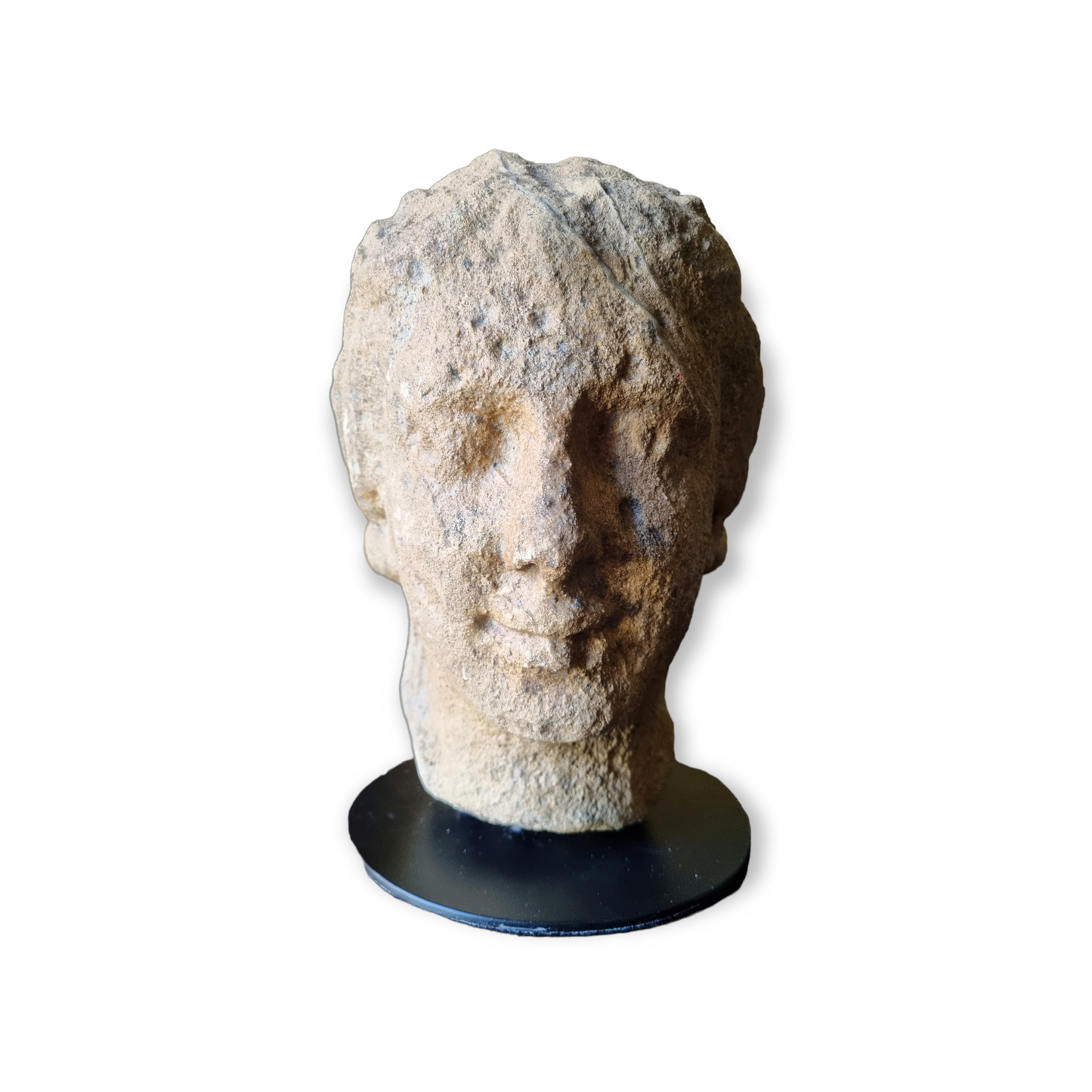 Grand Tour Roman Antiquity - 2nd Century AD - A Life-Size Antique Carved Stone Head of a Female Goddess, Possibly Venus