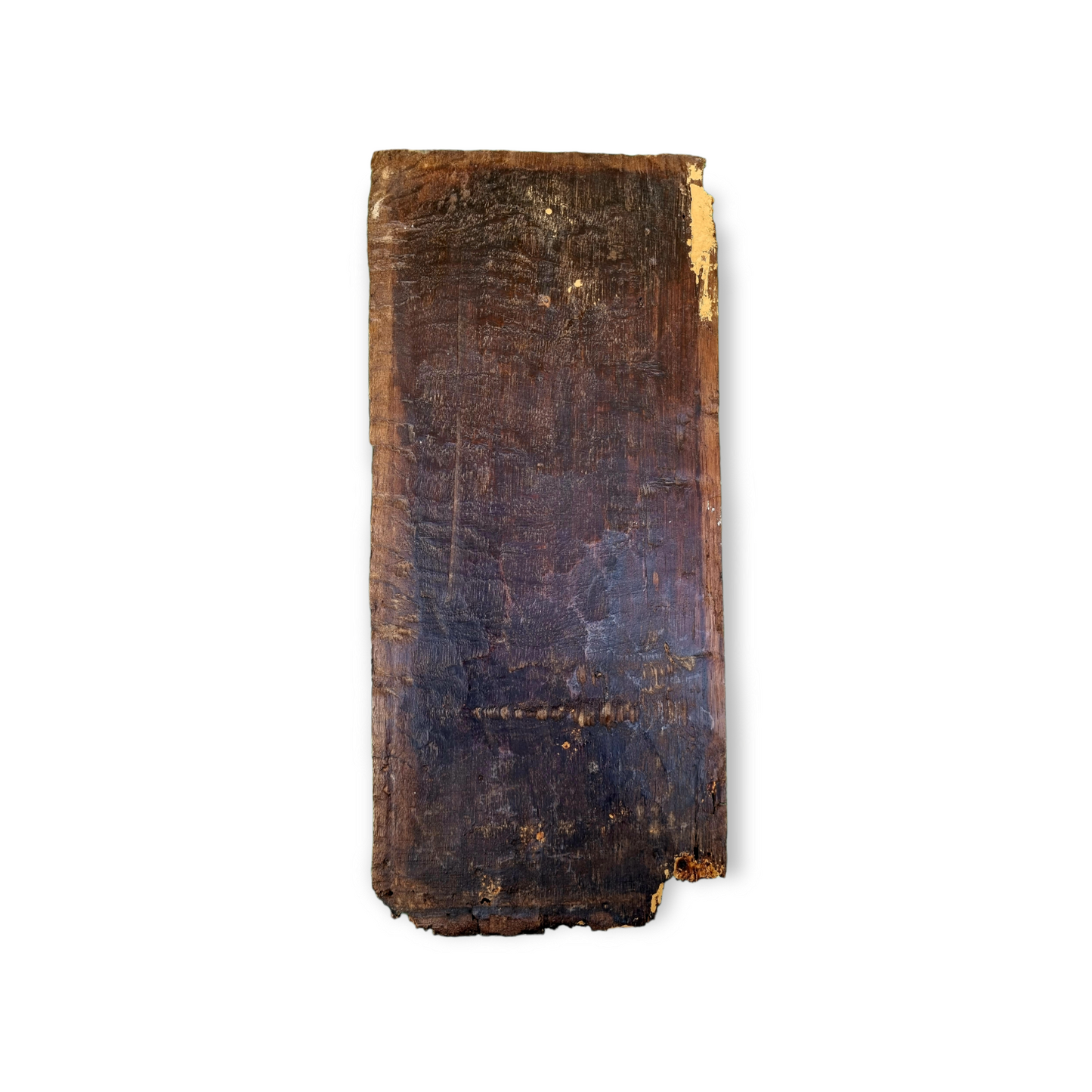 Primitive / Naive Late 16th Century Antique Carved Oak Figural Panel – Elongated Male Figure