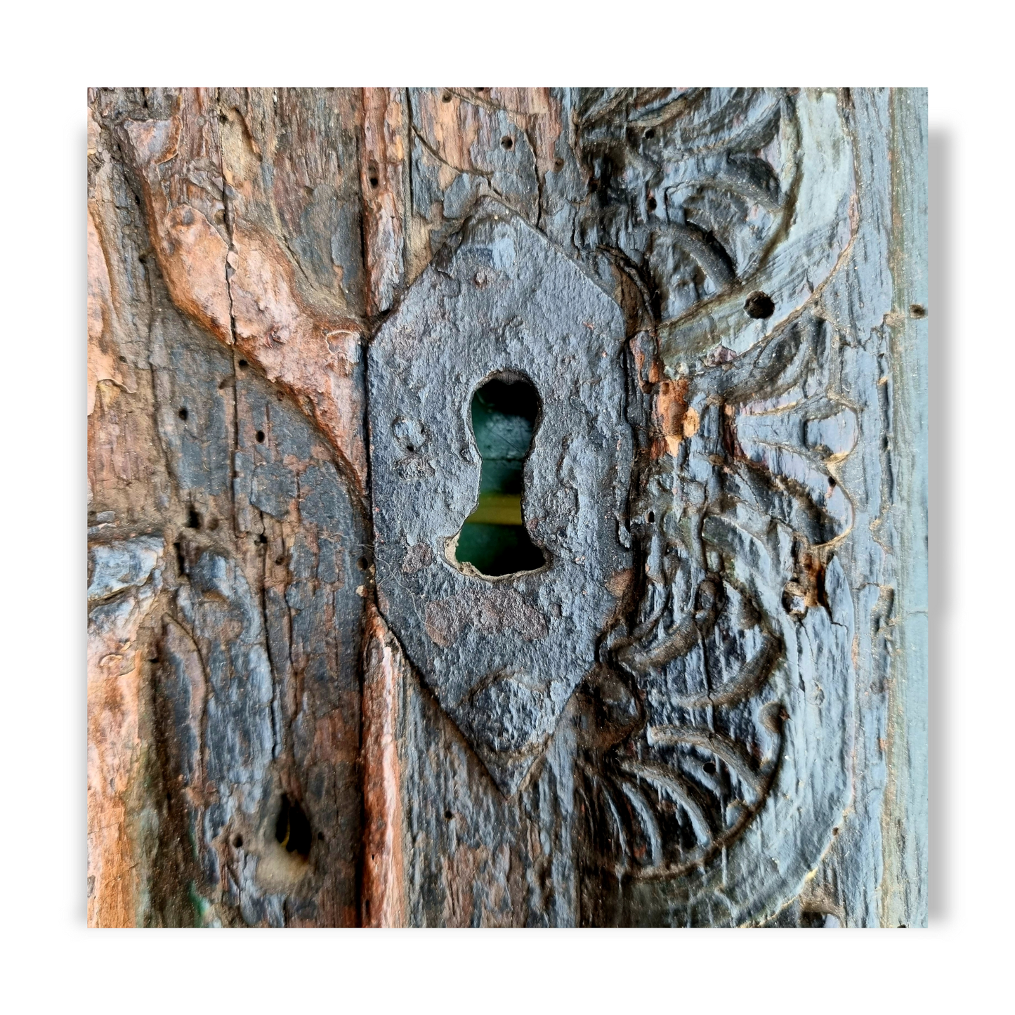 16th Century Antique Carved Oak Portrait Panel Of A Saint - Formerly A Tabernacle Door